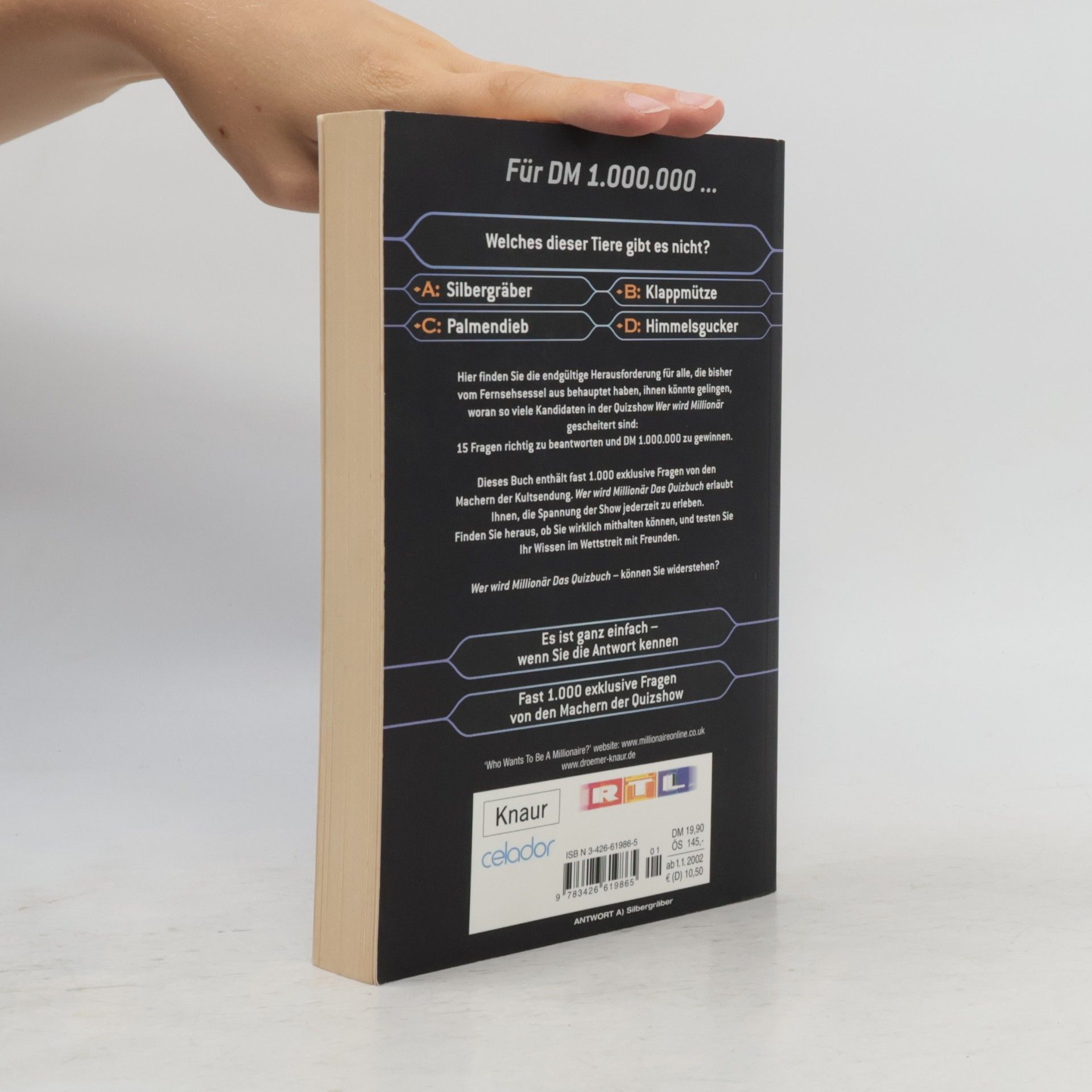 Wer wird Millionär - das Quizbuch