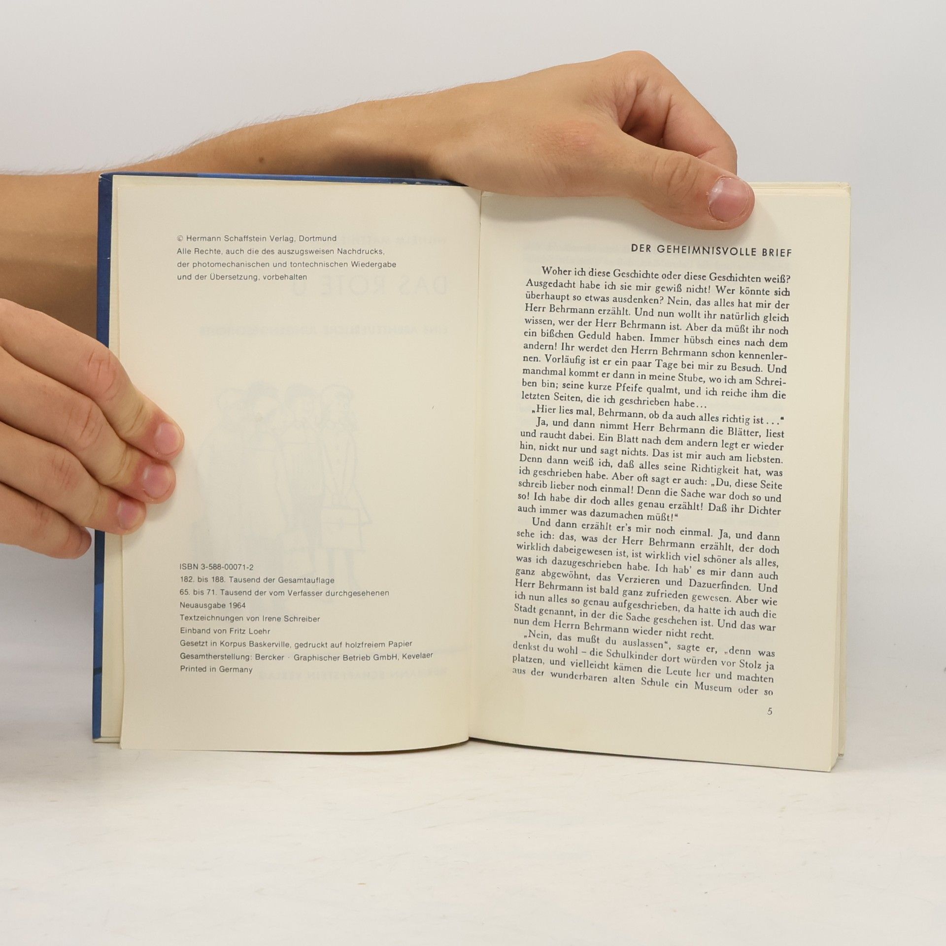 Wilhelm Matthießen Das Rote U. Eine Jungengeschichte