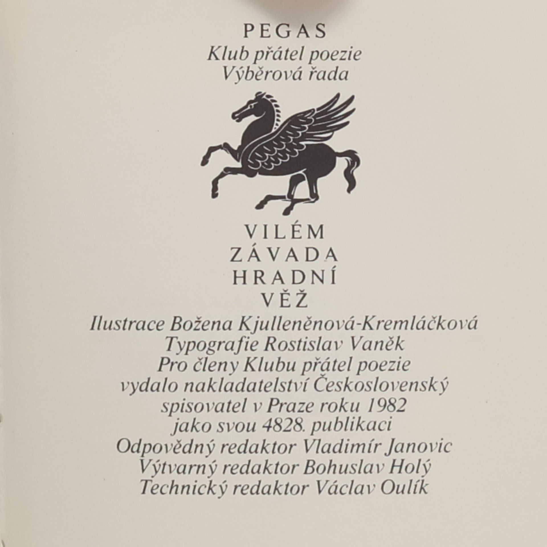 Vilém Závada Hradní věž