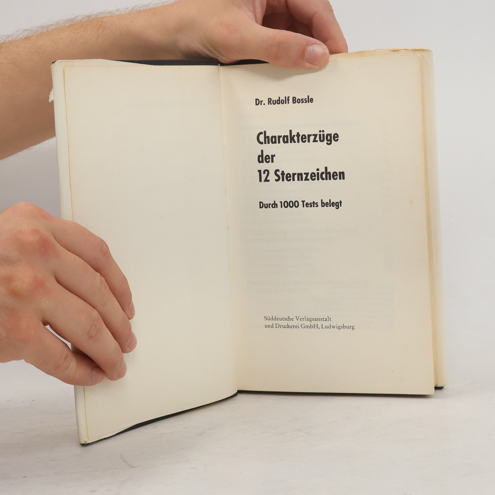 Rudolf Bossle Charakterzüge der 12 Sternzeichen