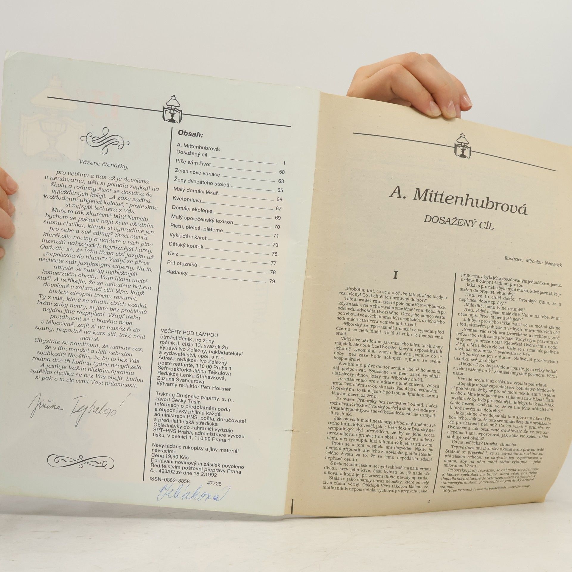 Anuše Mittenhubrová Večery pod lampou 13/1992