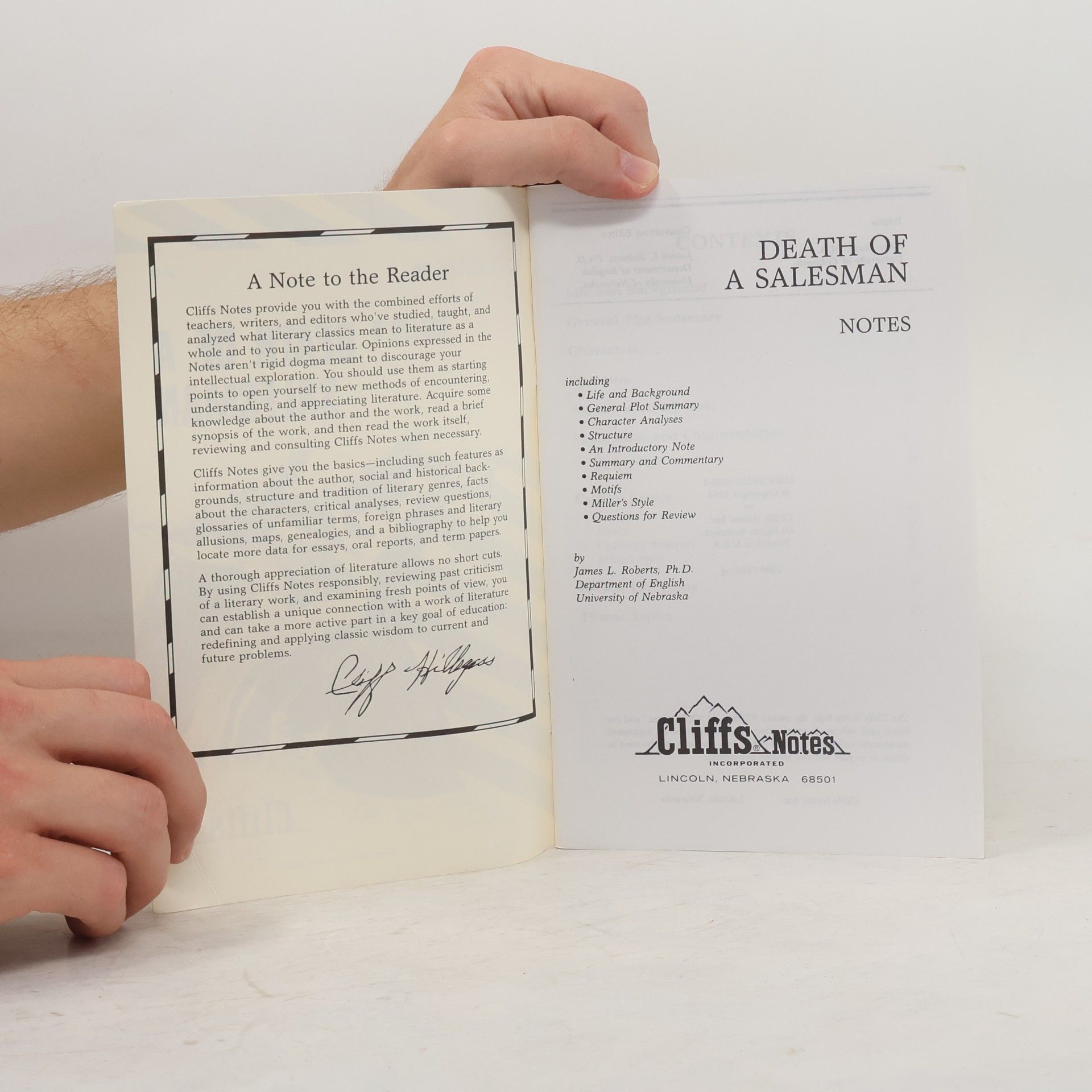 James Lamar Roberts Cliffs Notes: Death of a Salesman