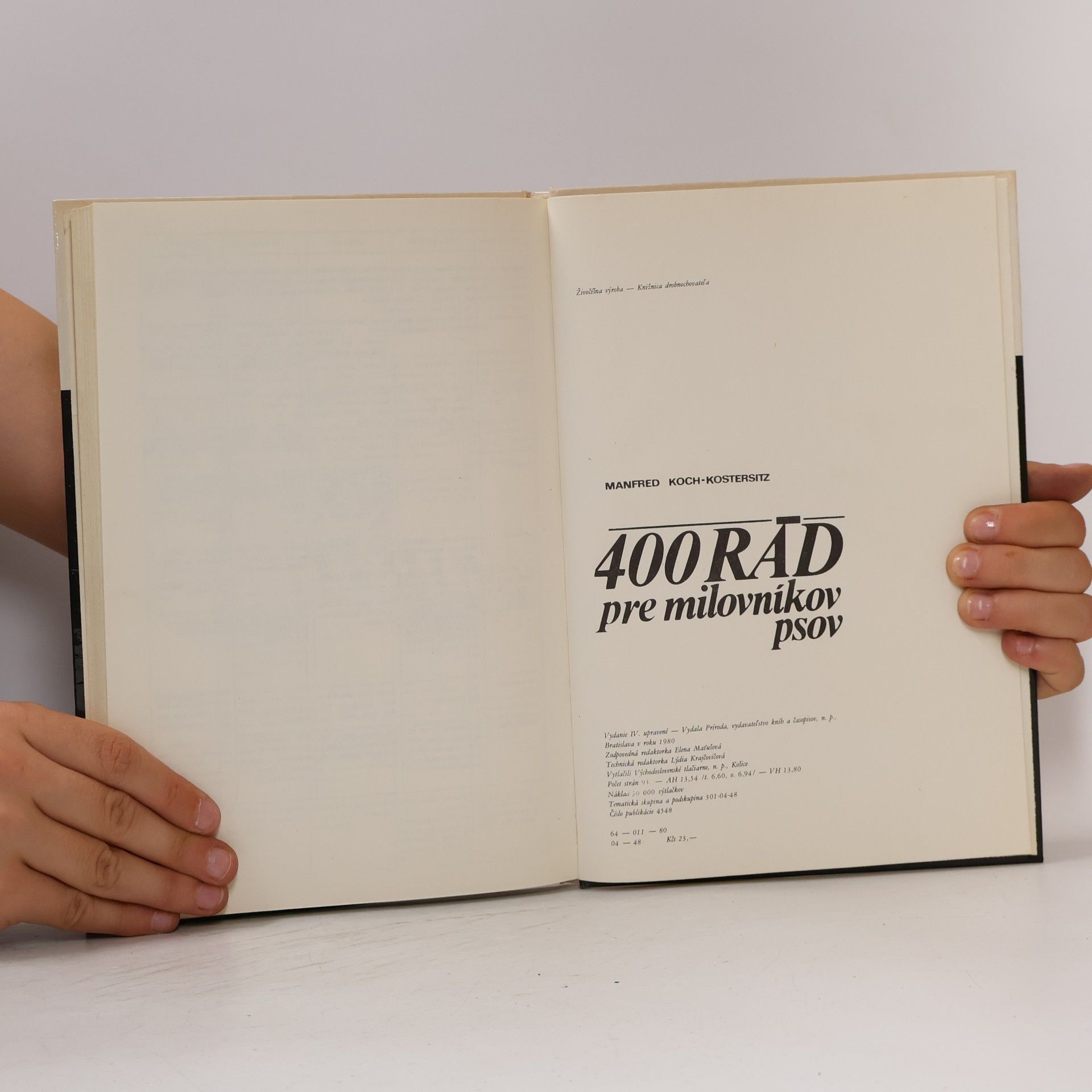 Manfred Koch-Kostersitz 400 rád pre milovníkov psov