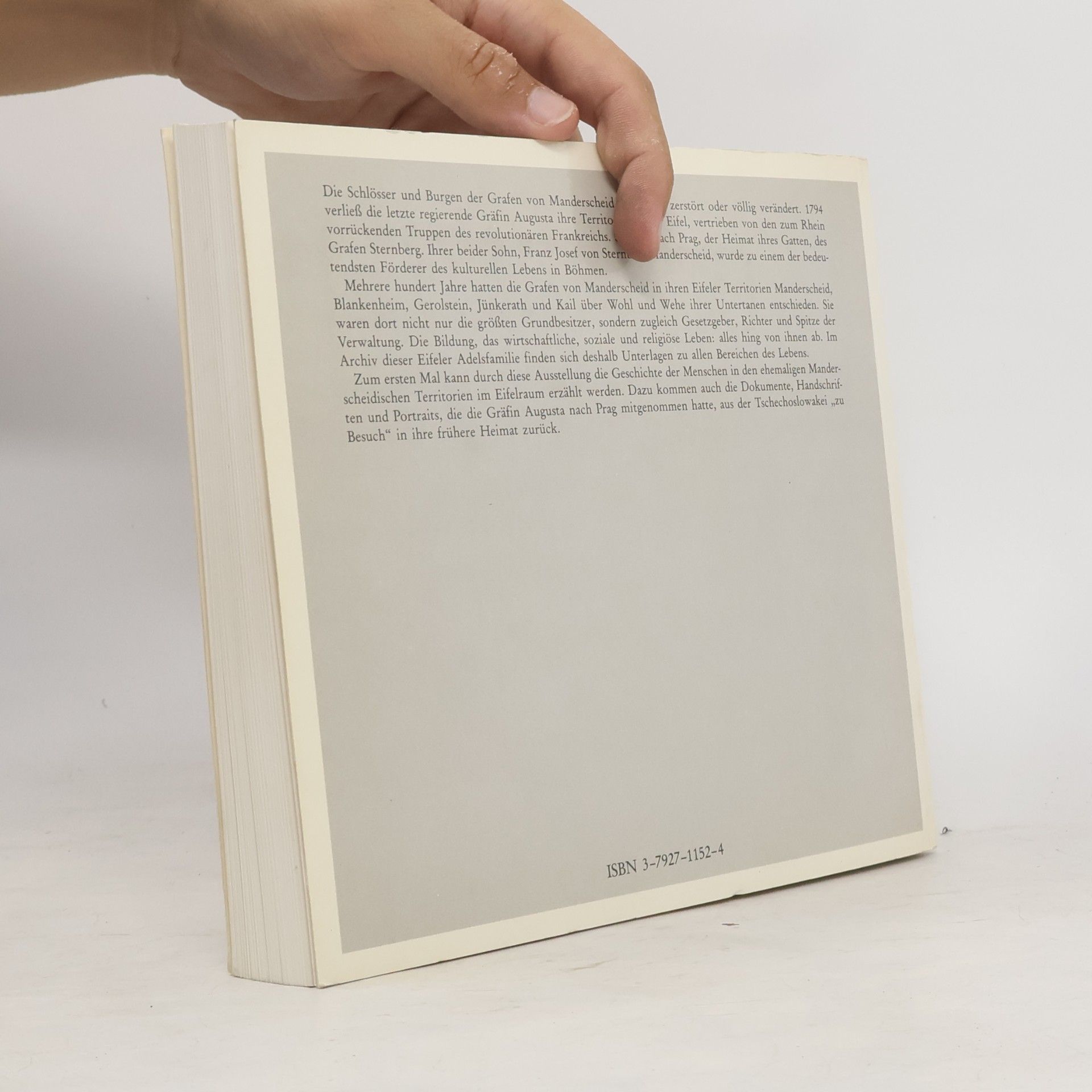 Die Manderscheider : eine Eifeler Adelsfamilie : Herrschaft, Wirtschaft, Kultur : Katalog zur Austellung, Blankenheim, Gildehaus 4. Mai - 29. Juli 1990 : Manderscheid, Kurhaus 16. August - 11. November 1990