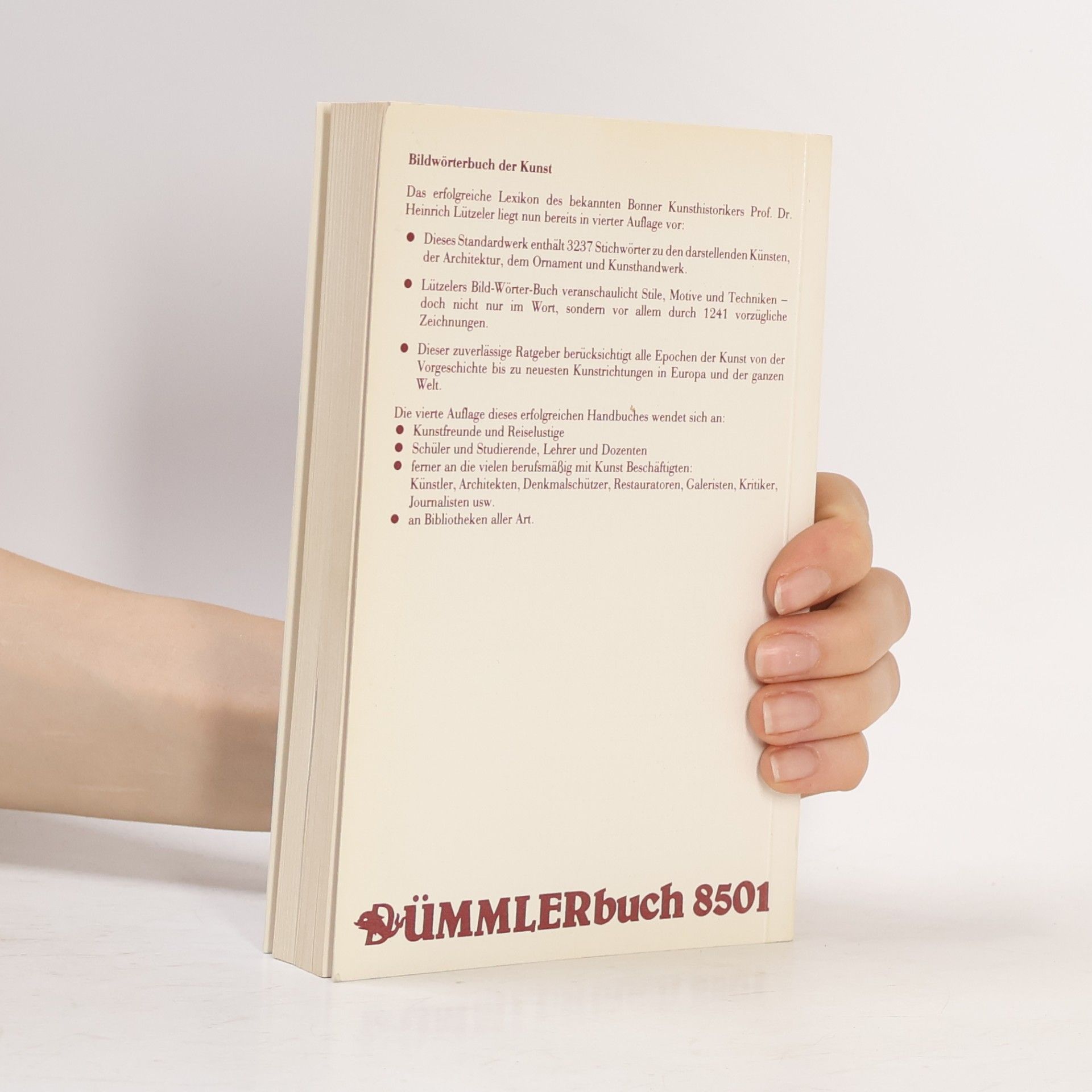 Heinrich Lützeler Bildwörterbuch der Kunst
