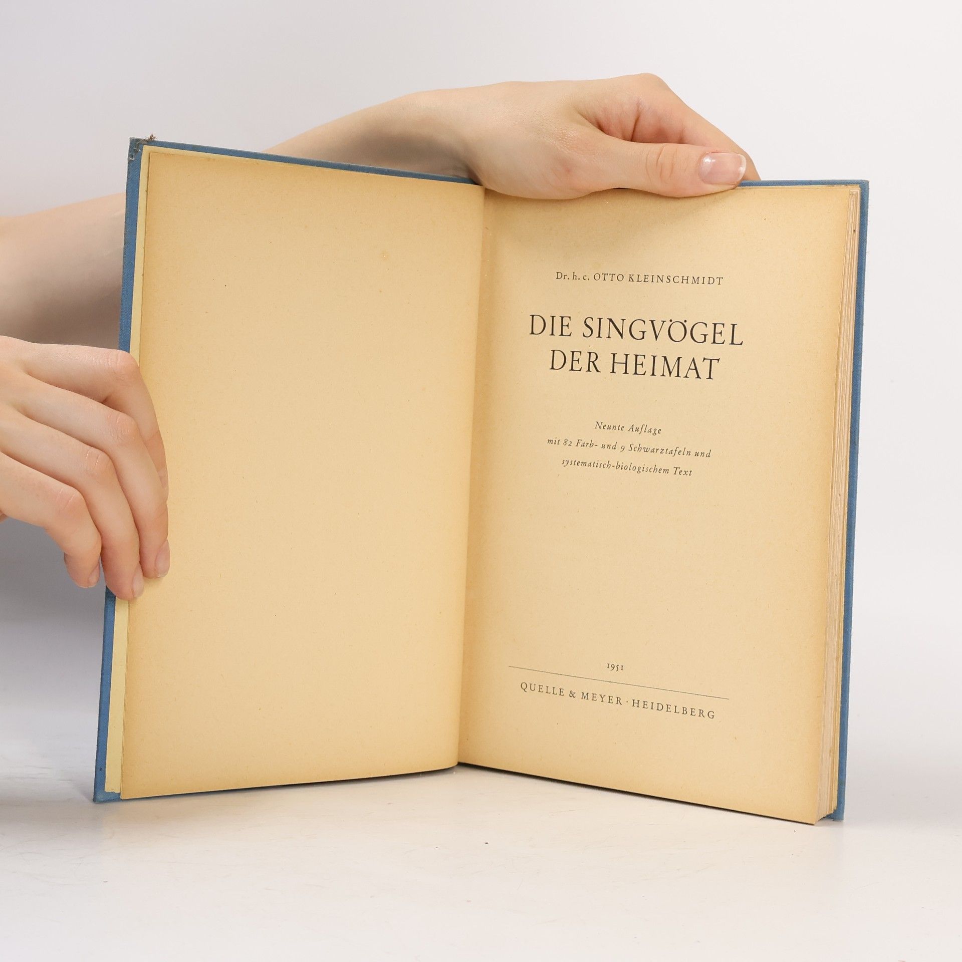 Otto Kleinschmidt Singvögel der Heimat
