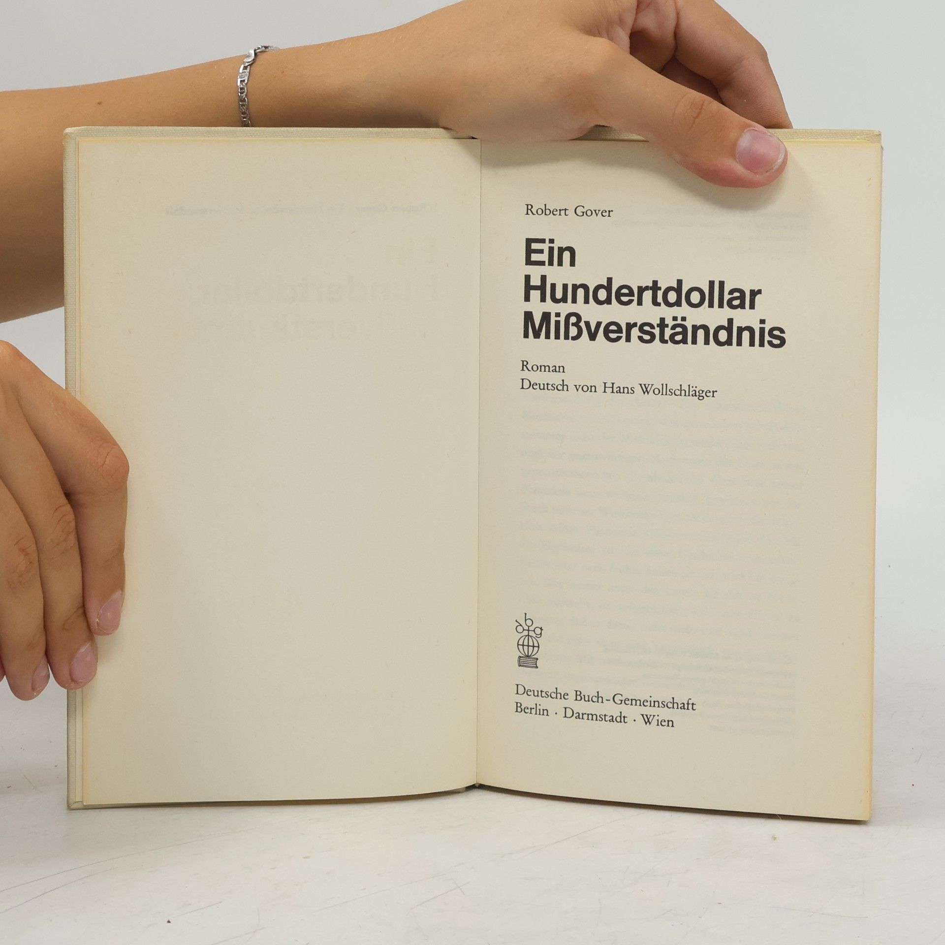 Robert Gover Ein Hundertdollar Mißverstandnis