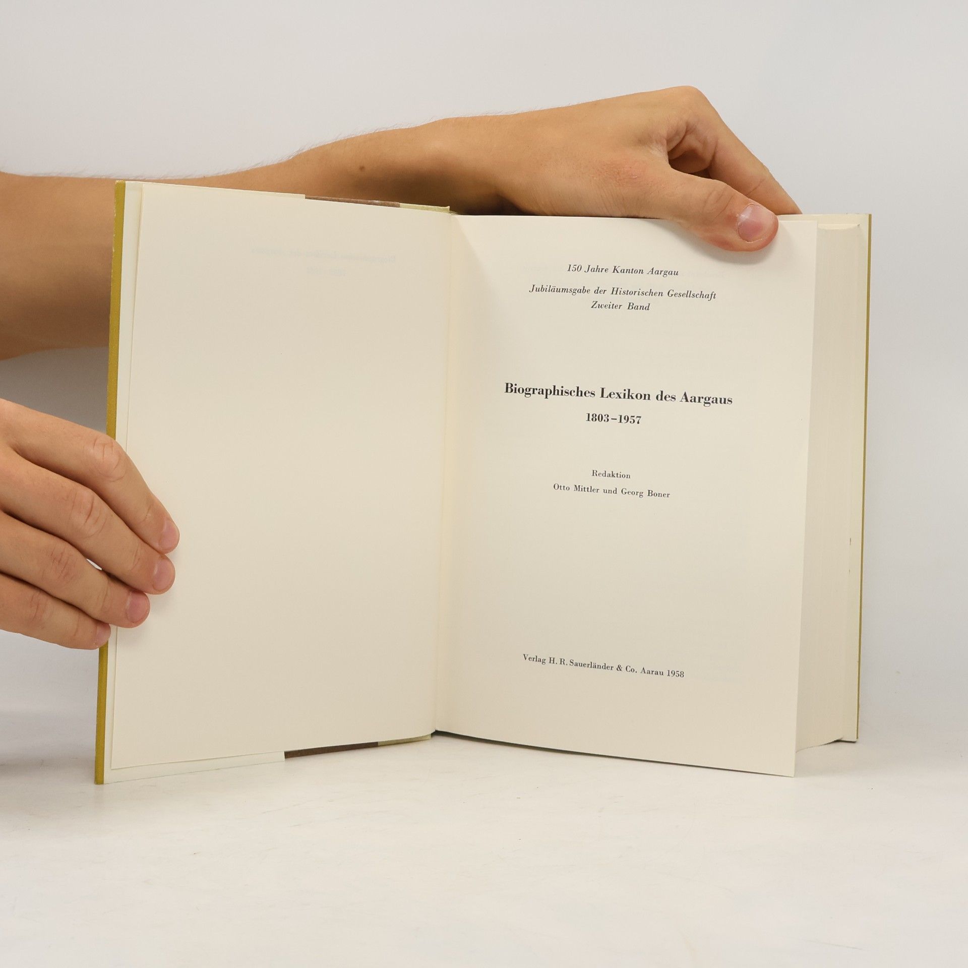 Otto Mittler Biographisches Lexikon des Kantons Aargau 1803–1957