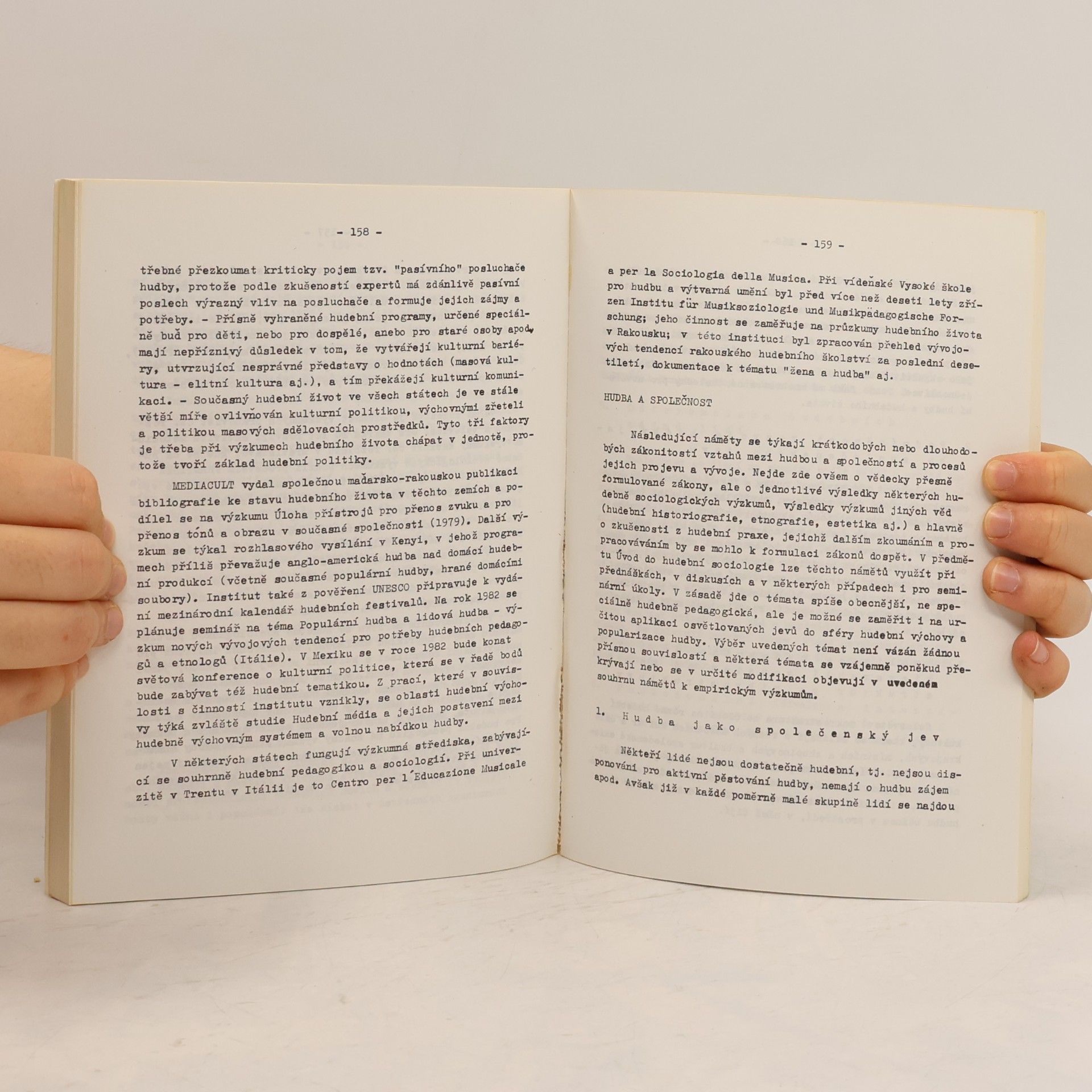 Kolektiv autorů Hudební sociologie a hudební výchova