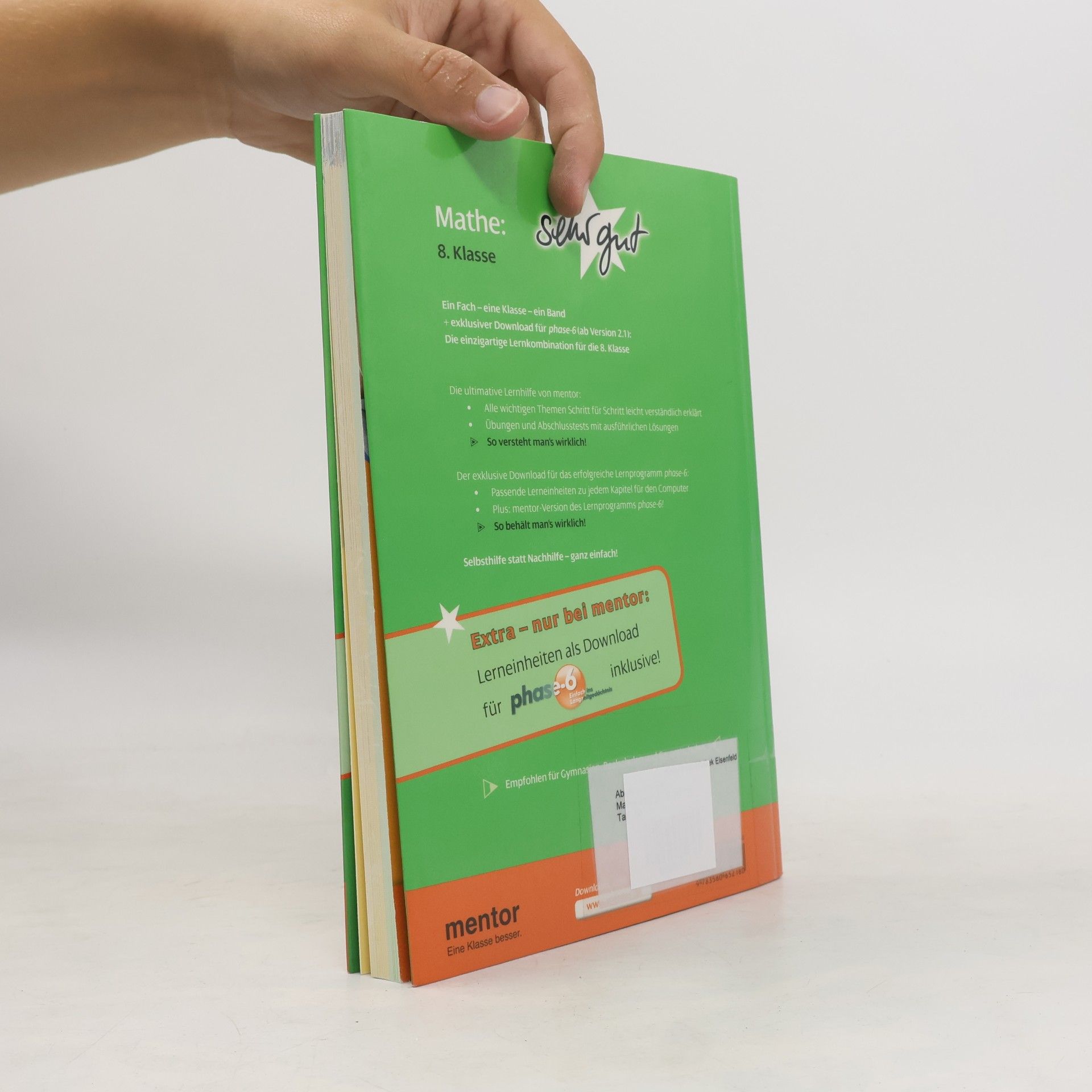 Hans Karl Abele Mathe: sehr gut, 8. Klasse - Buch mit Download für phase-6: Mit Download für 'phase 6'. Für Gymnasium, Realschulen und Gesamtschule