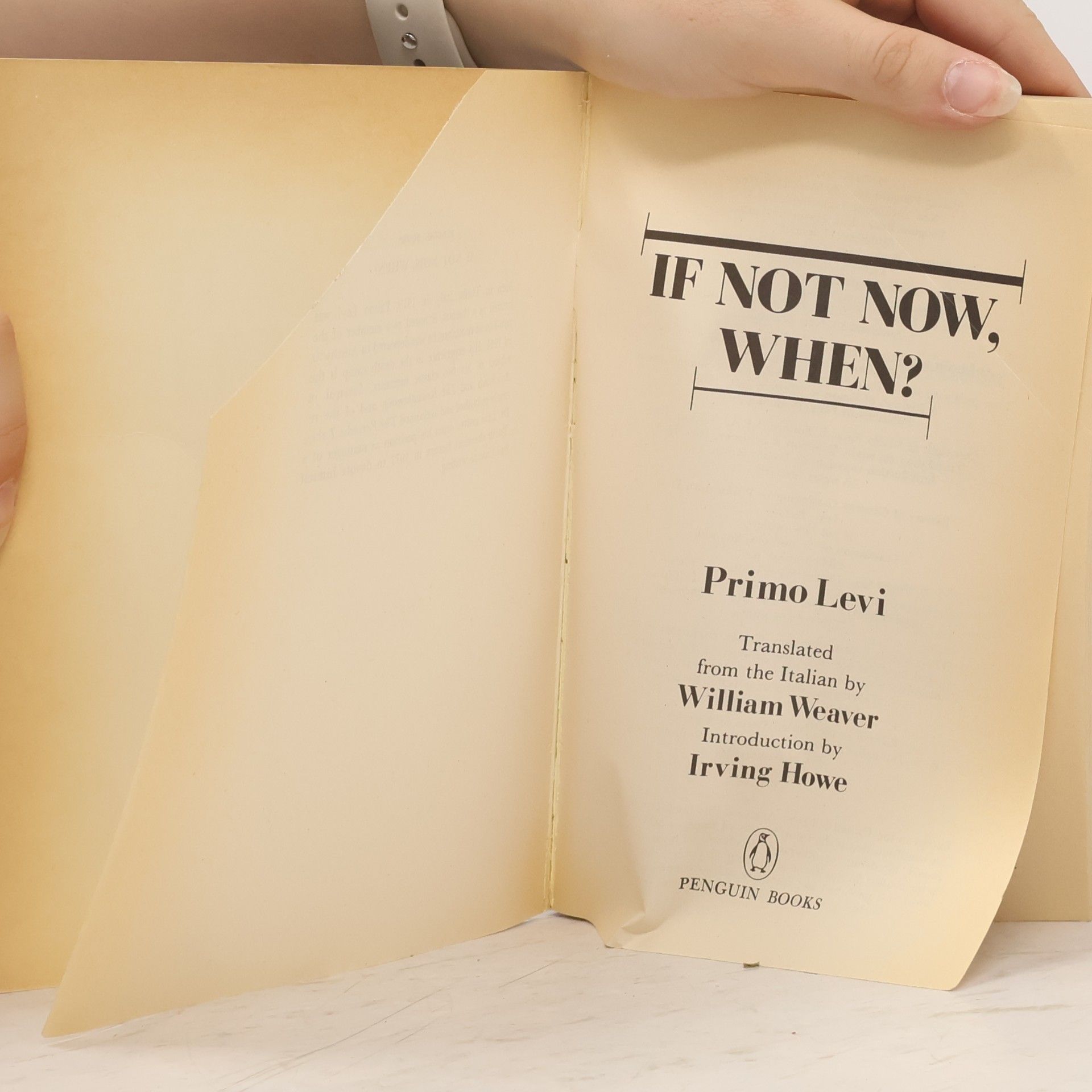 Primo Levi If Not Now, When?