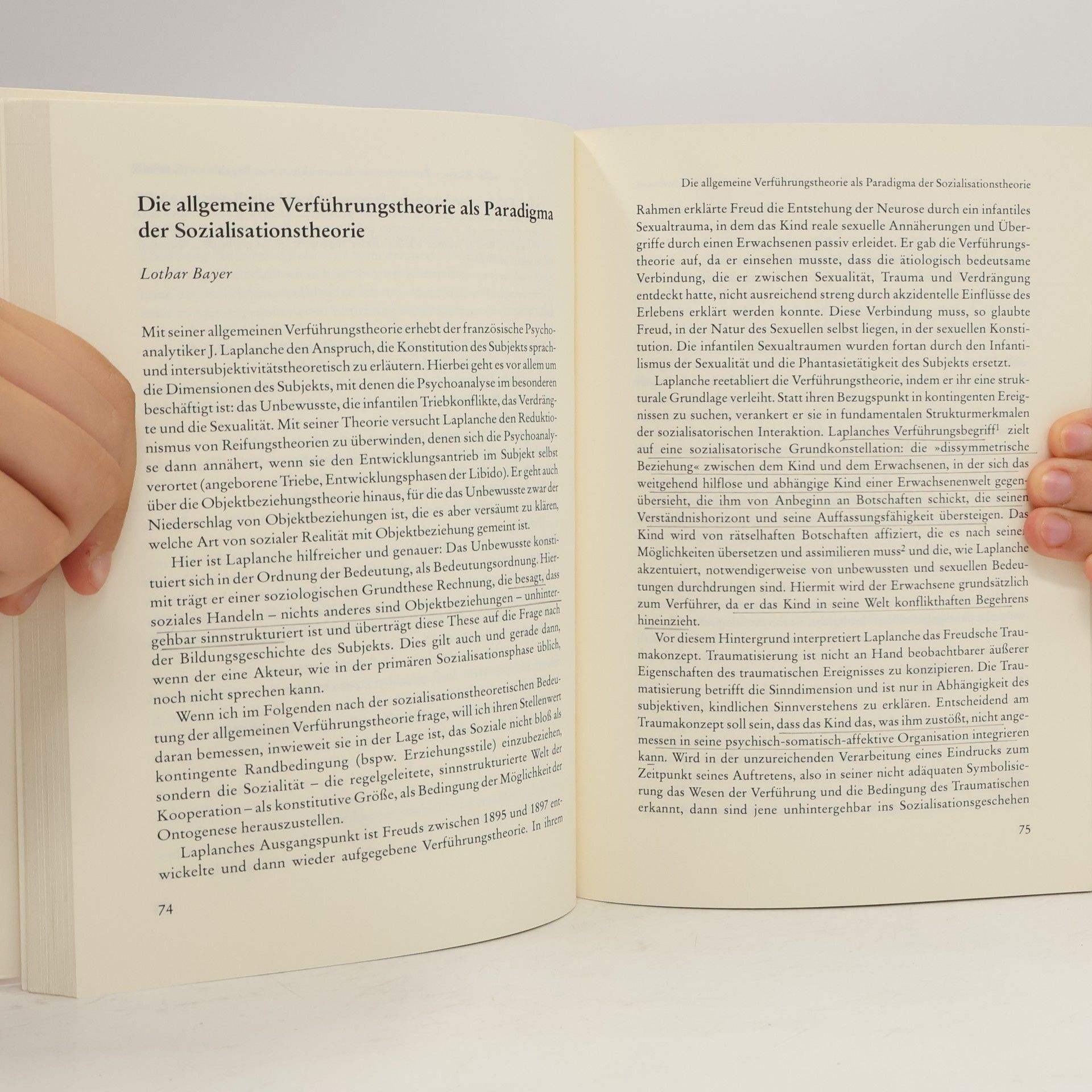 Lothar Bayer Bibliothek der Psychoanalyse: Die unbewusste Botschaft der Verführung