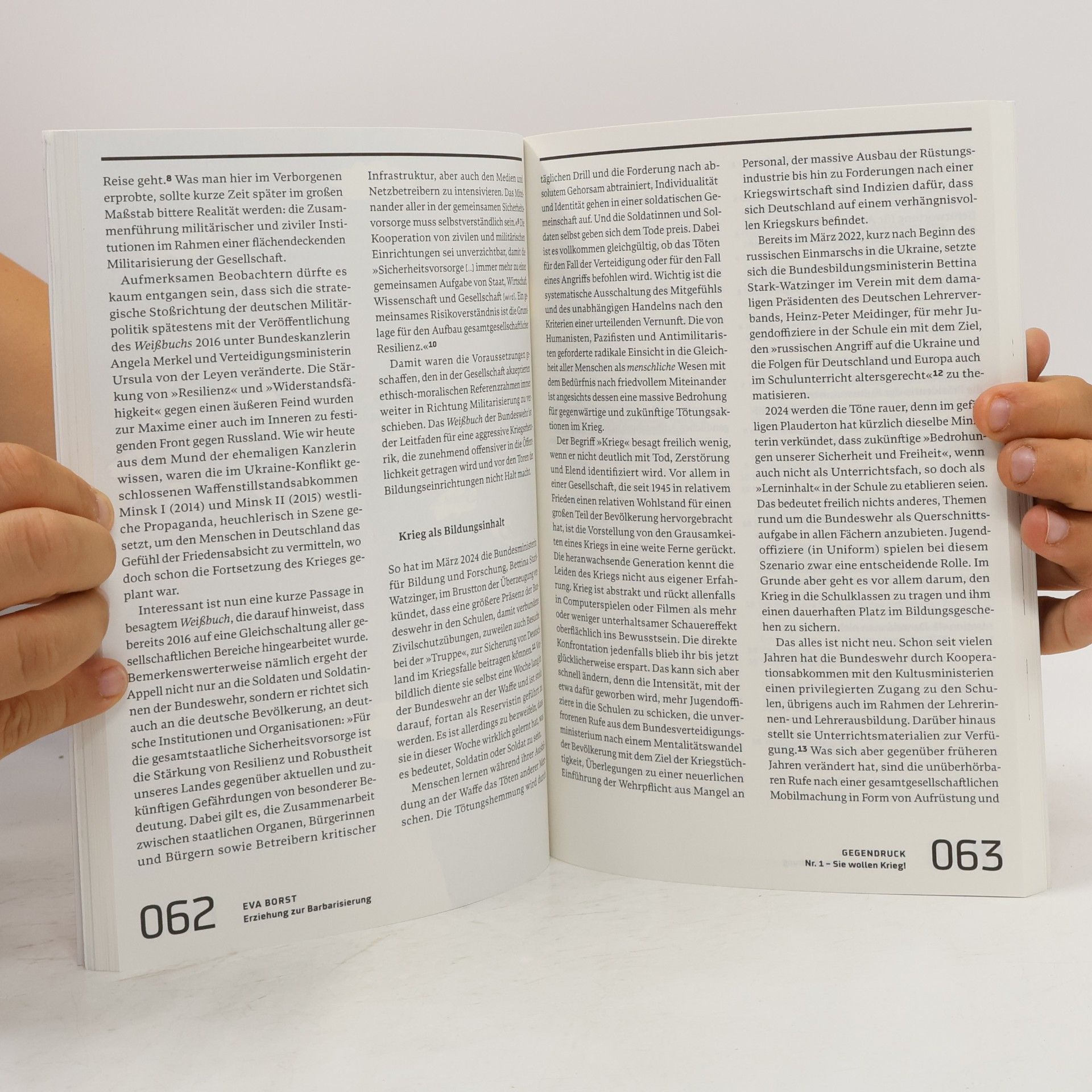 Autorenkollektiv Gegendruck, Ausgabe 1. Sie wollen Krieg!