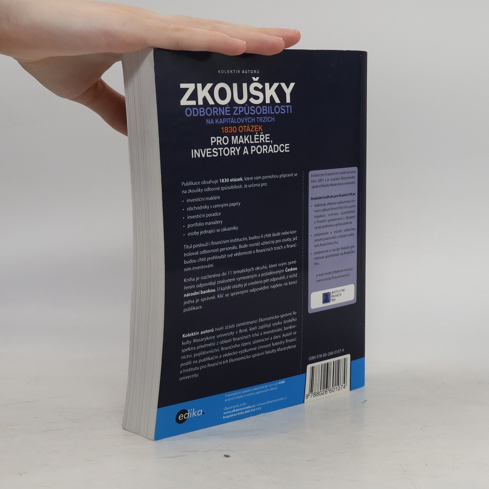 Gabriela Oškrdalová Zkoušky odborné způsobilosti na kapitálových trzích