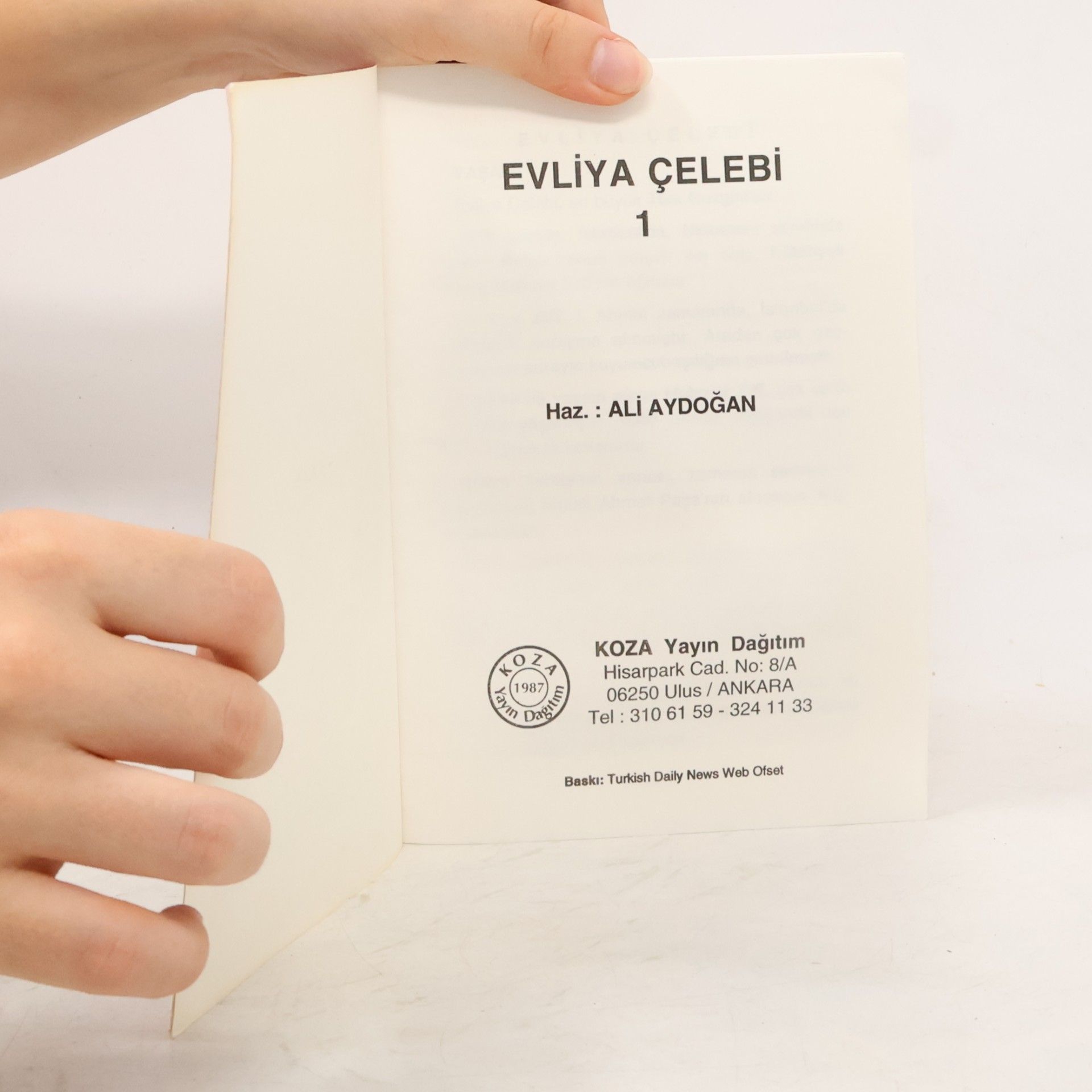 Ali Aydoğanov Evliya Çelebi 1