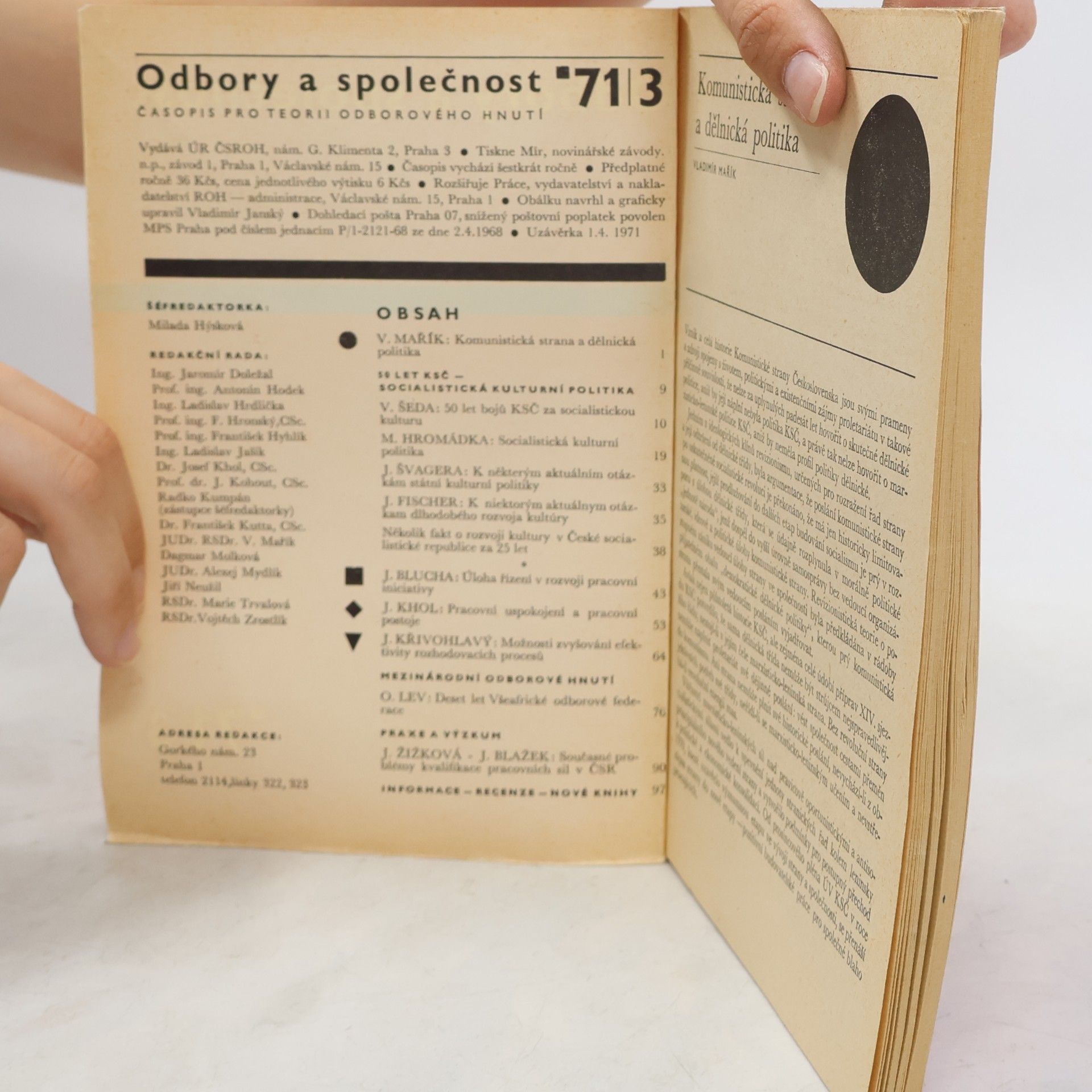 Autorenkollektiv Odbory a společnost 71/3
