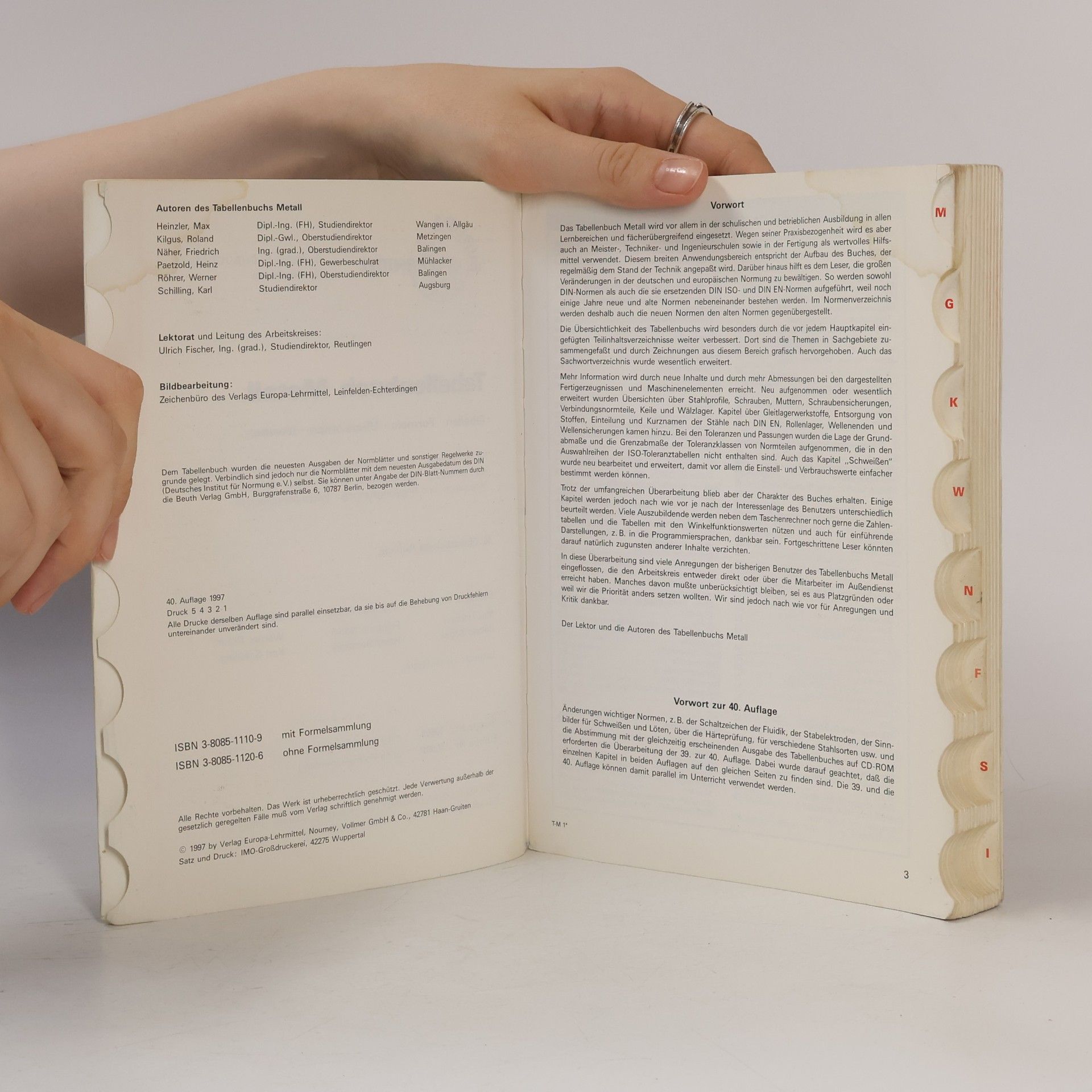 Various authors Tabellenbuch Metall