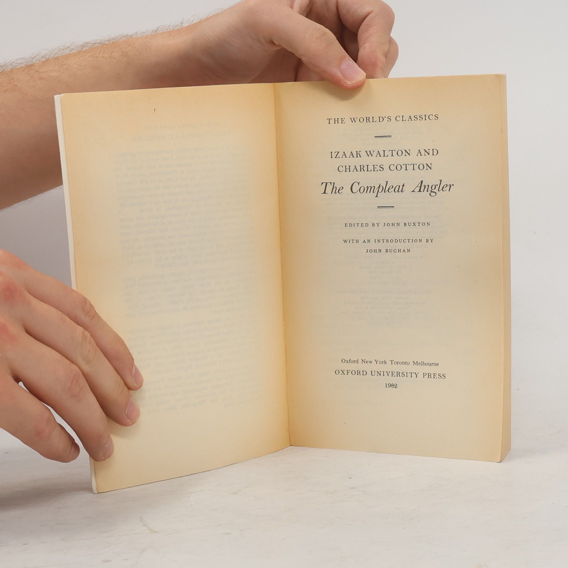 Izaak Walton The World's Classics: The Compleat Angler