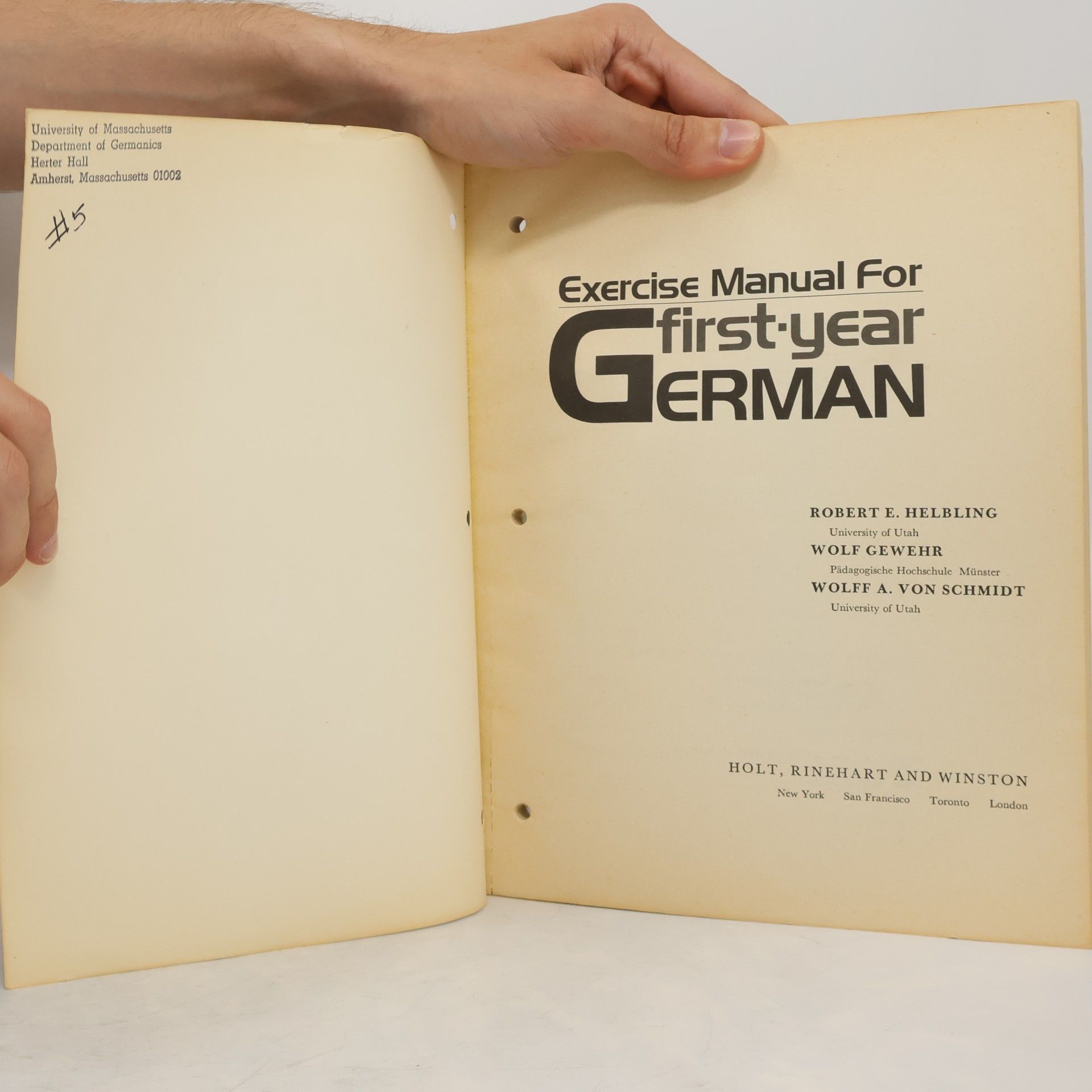Kolektiv autorů Exercise Manual for First-Year German
