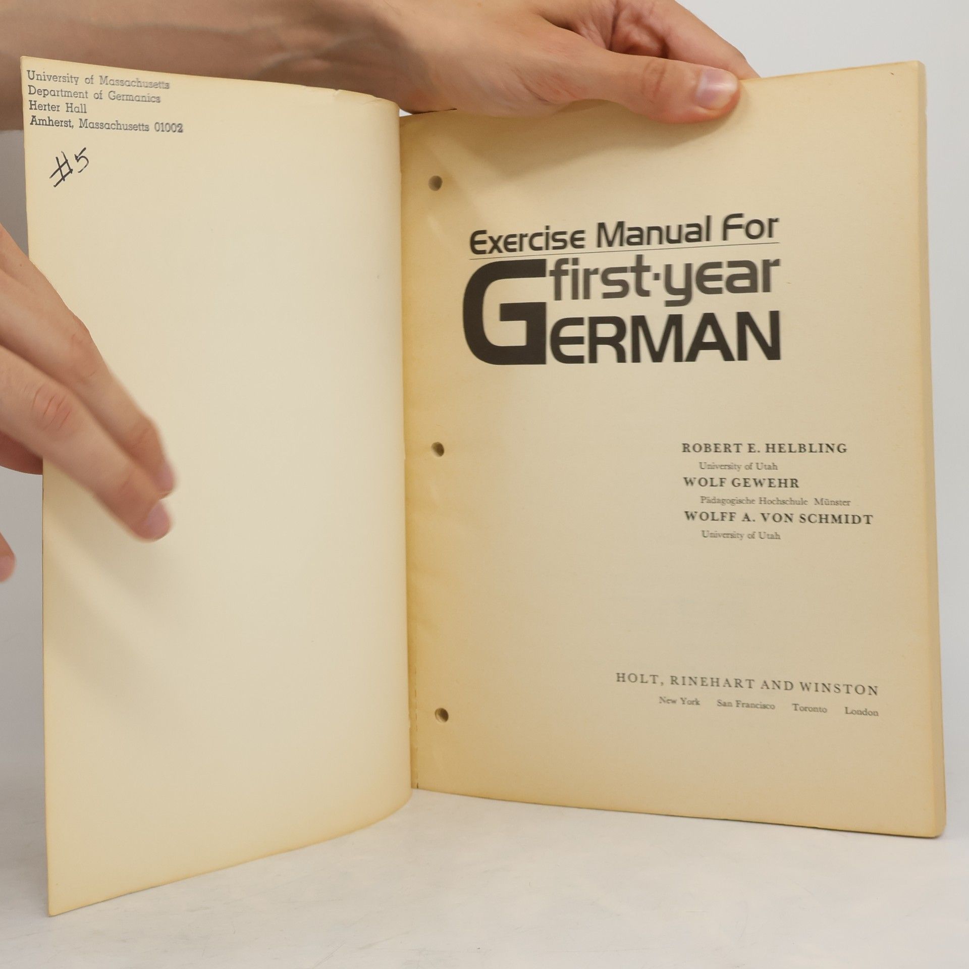 Kolektiv autorů Exercise Manual for First-Year German