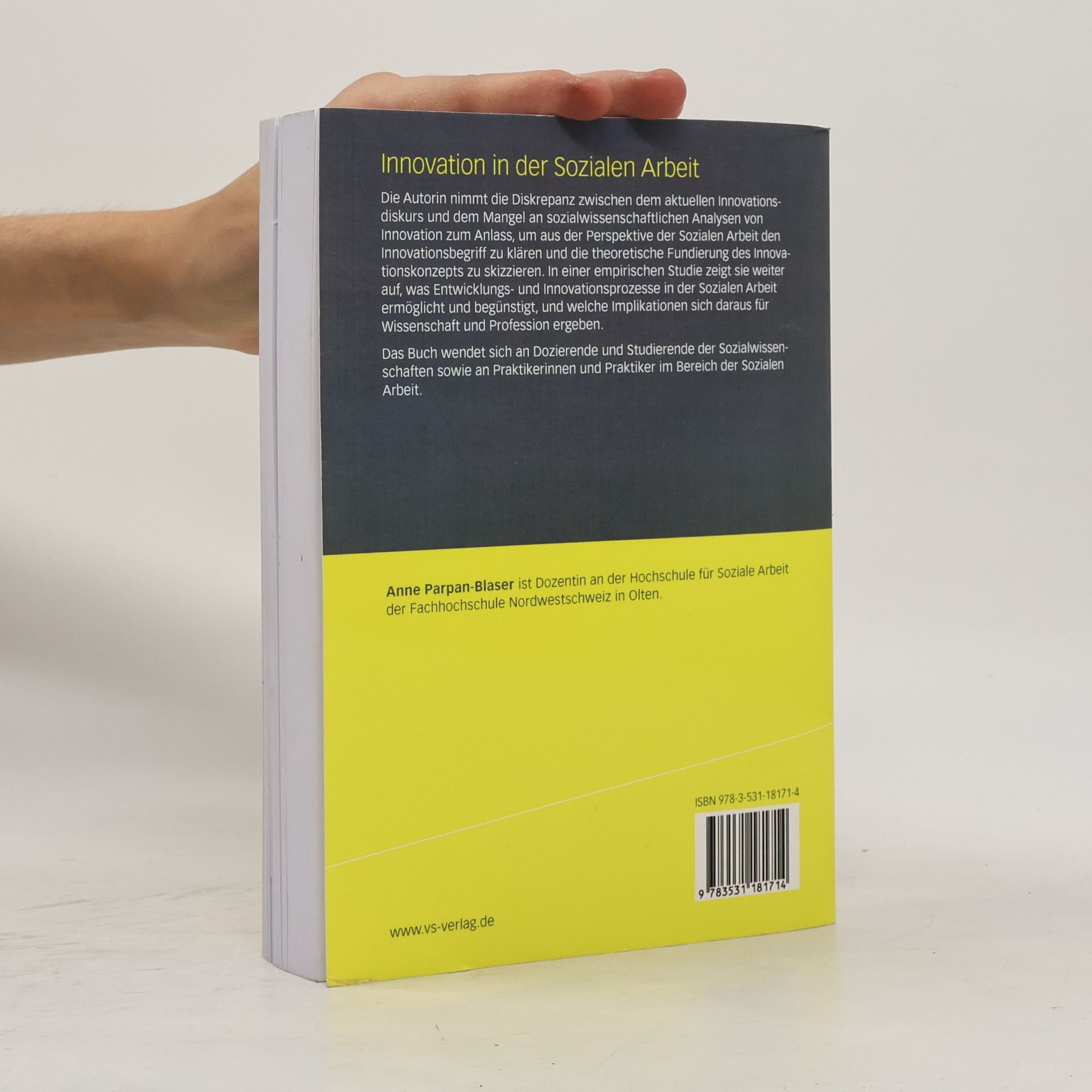 Anne Parpan-Blaser Innovation in der Sozialen Arbeit