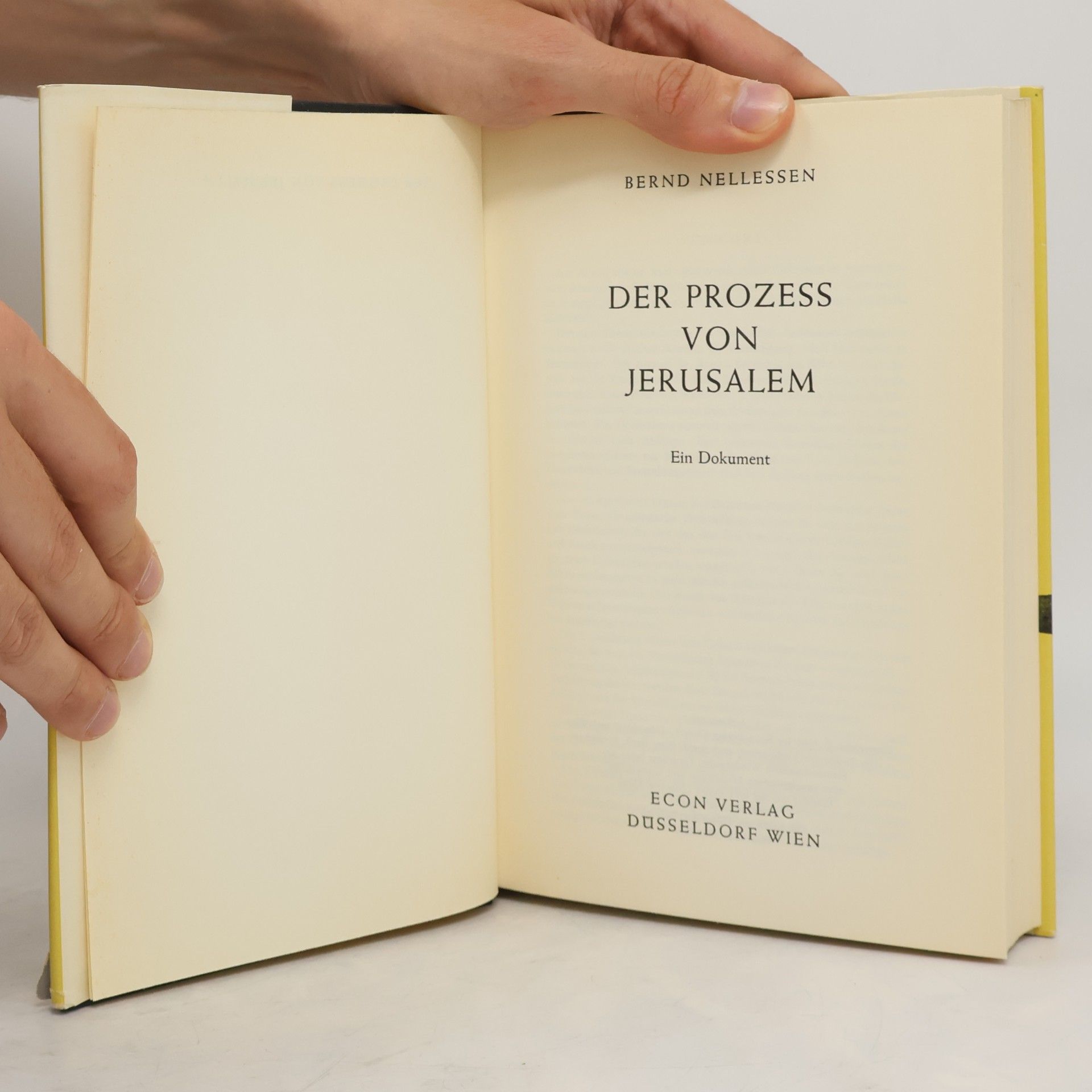 Bernd Nellessen Der Prozeß von Jerusalem
