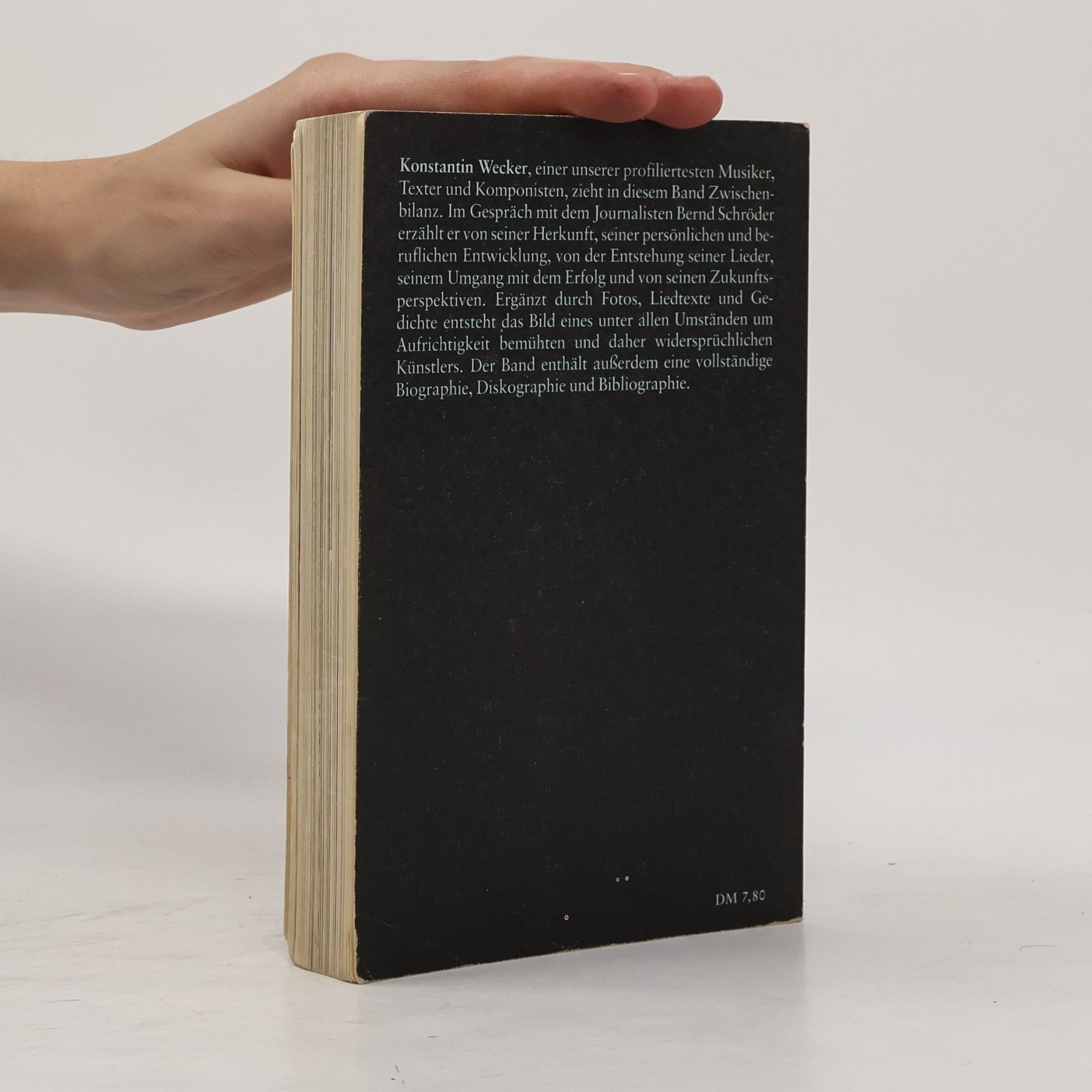 Bernd Schroeder Das Konstantin Wecker-Buch