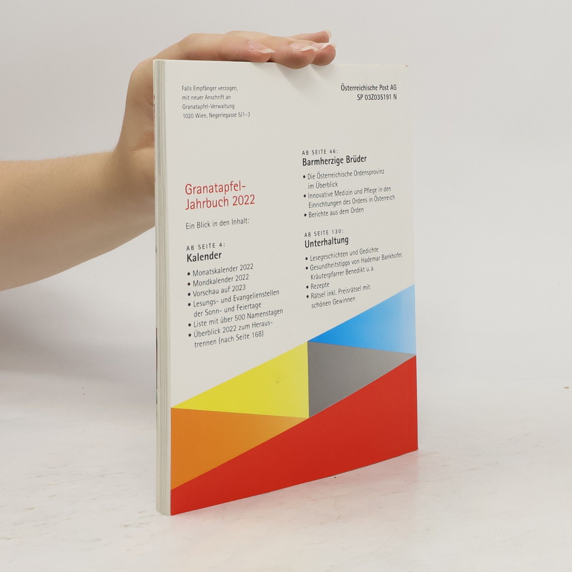 kolektiv Granatapgel. Jahrbuch des Barmherzigen Brüder 2022