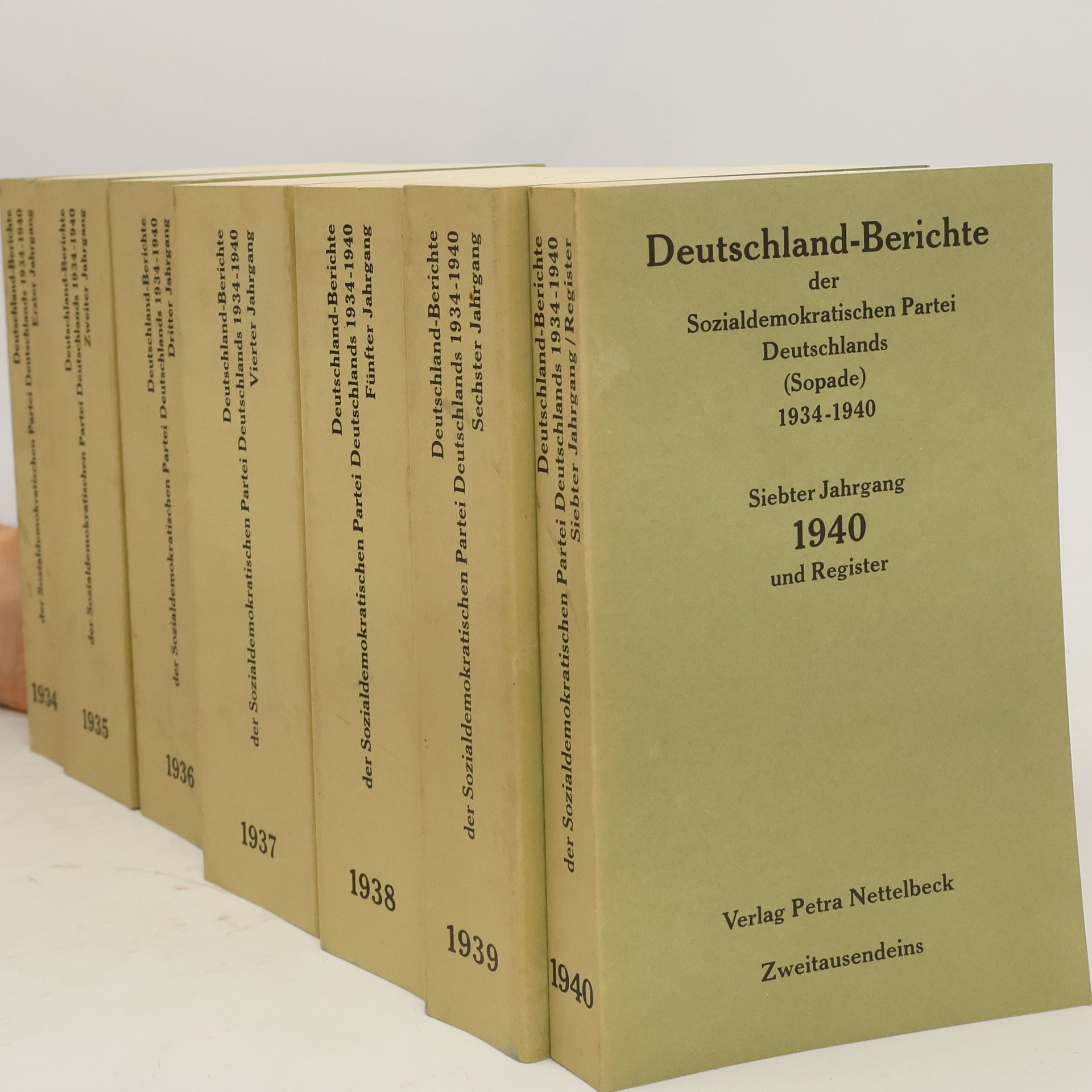 Kolektiv autorů Deutschland-Berichte der Sozialdemokratischen Partei Deutschlands 1934-1940. 1-7 (7 Bände)