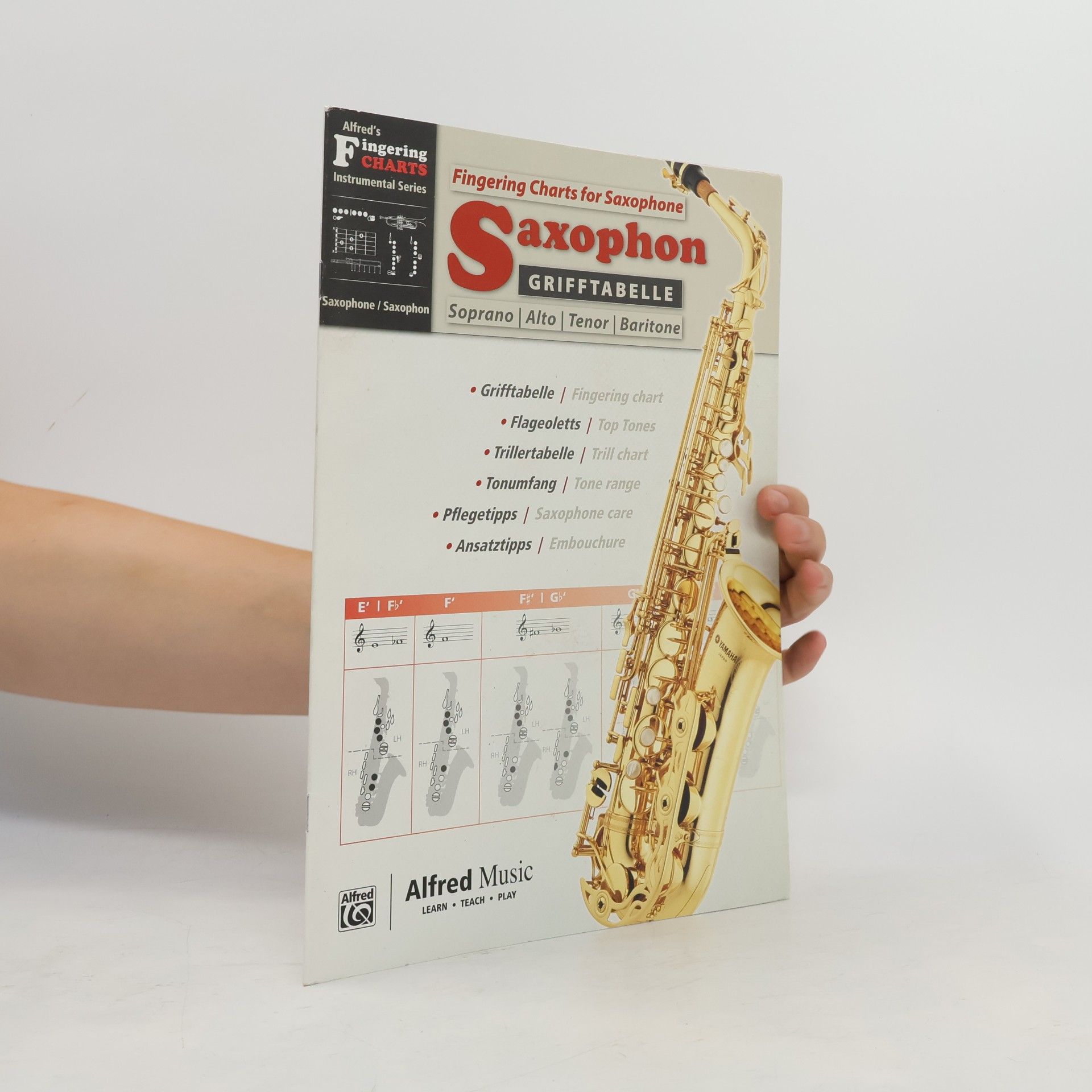 Tom Pold Alfred's Fingering Charts Instrumental Series: Grifftabelle für Saxophon [Fingering Charts for Saxophone]