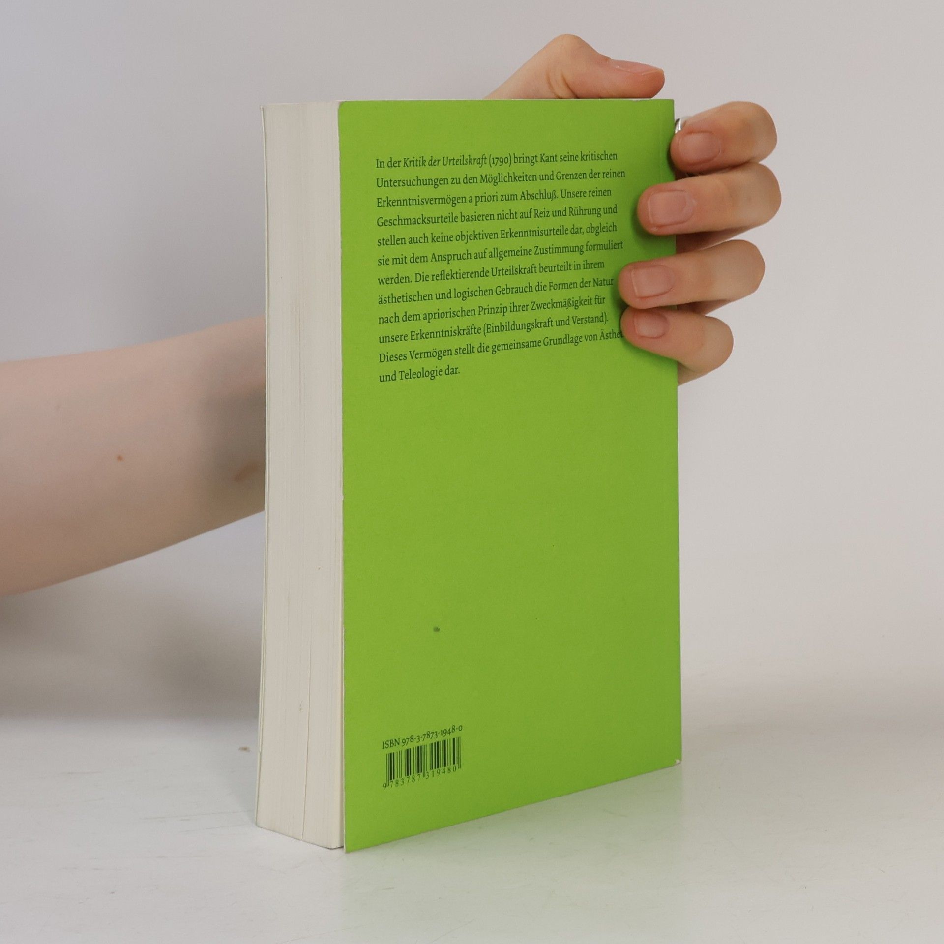 Immanuel Kant Kritik der Urteilskraft