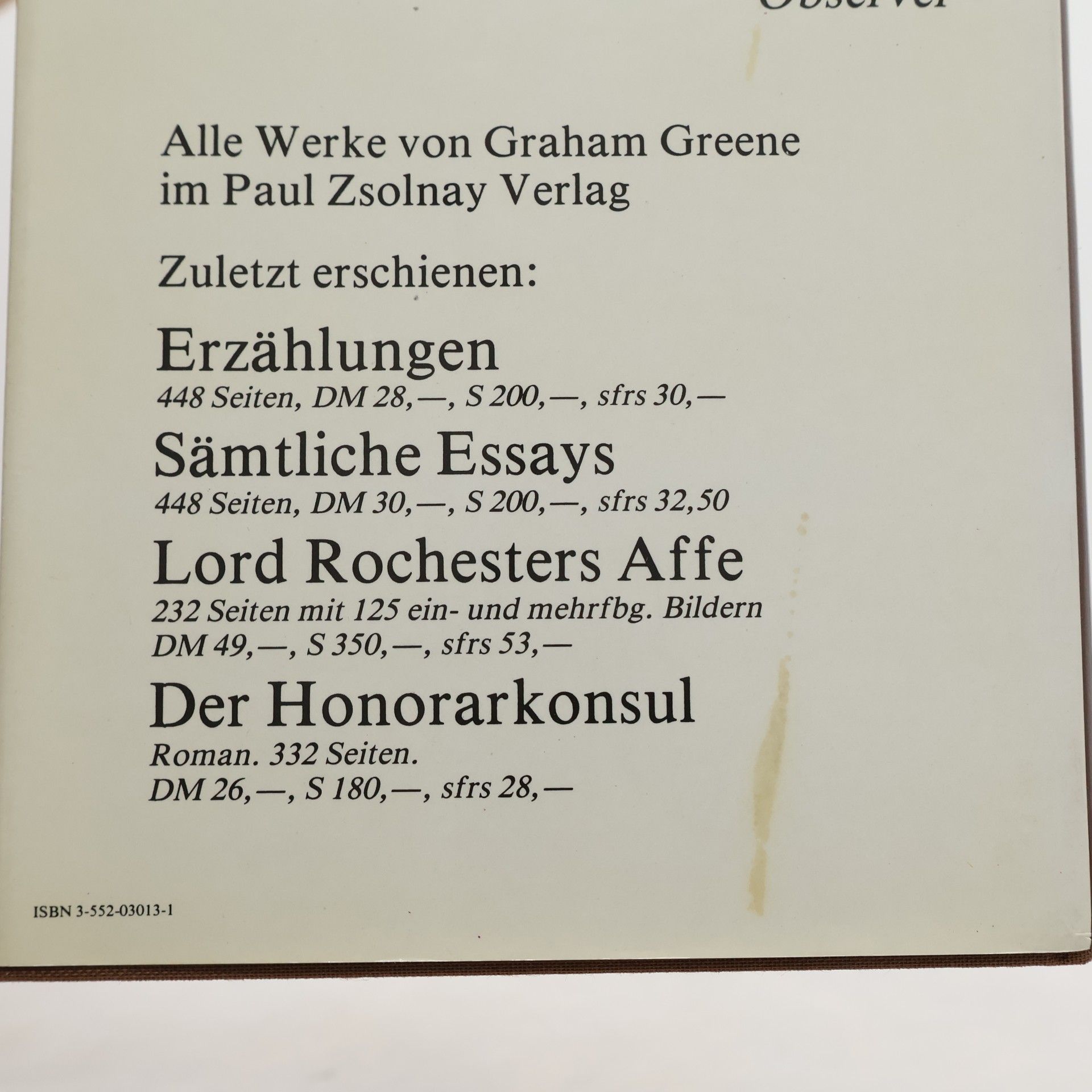 Graham Greene Der menschliche Faktor