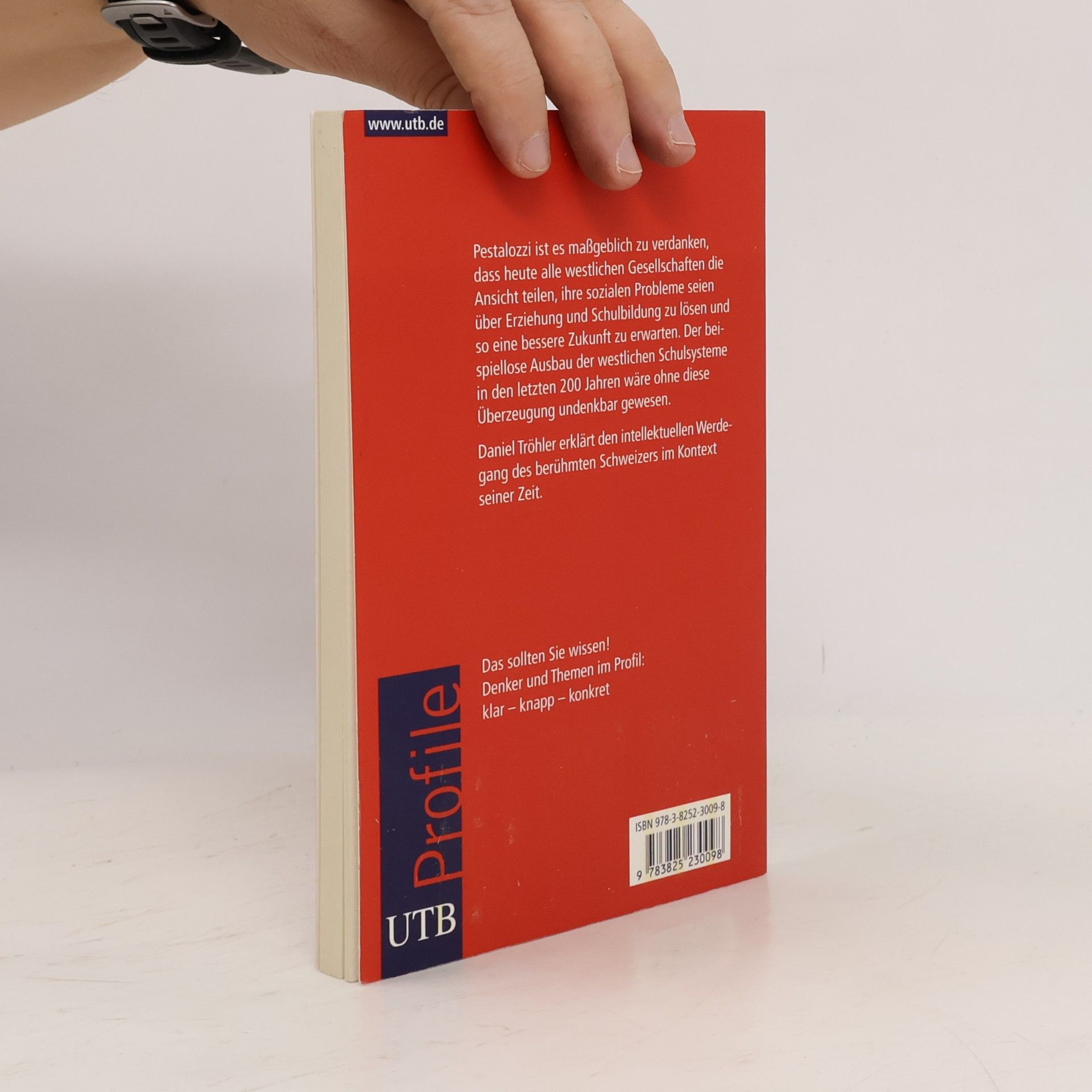 Daniel Tröhler Uni-Taschenbücher: Johann Heinrich Pestalozzi - UTB S (Small-Format)