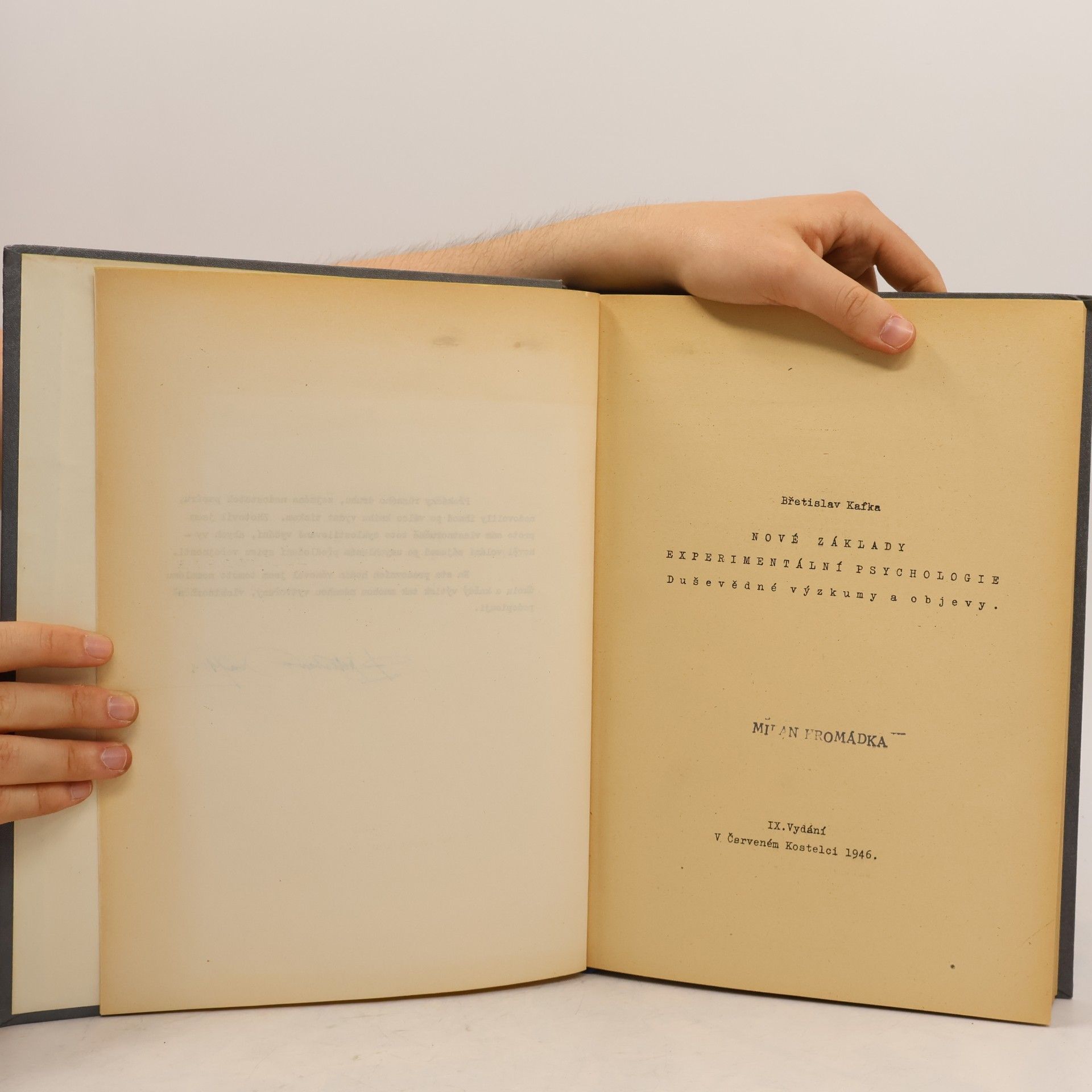 Břetislav Kafka Nové základy experimentální psychologie