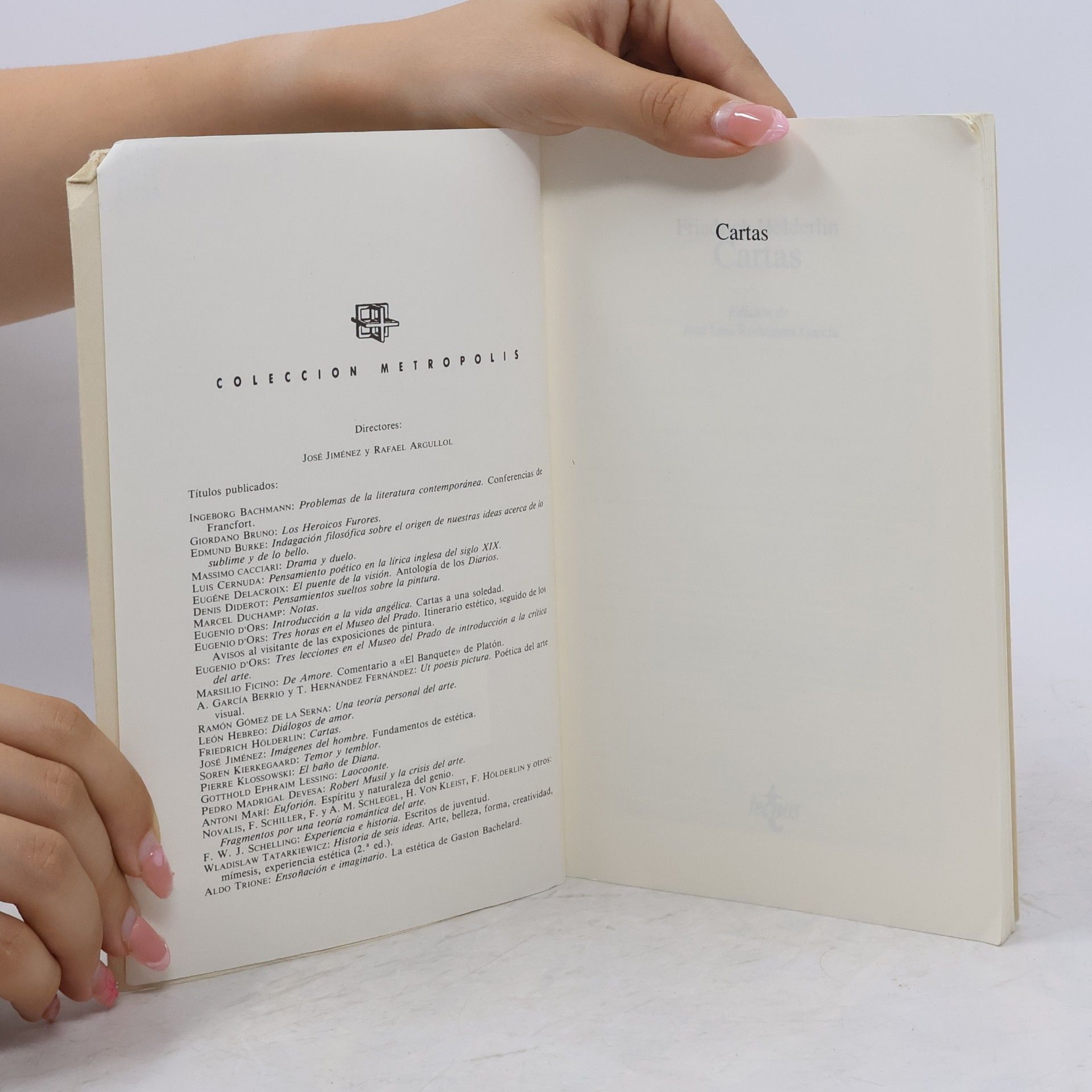 Friedrich Hölderlin Cartas