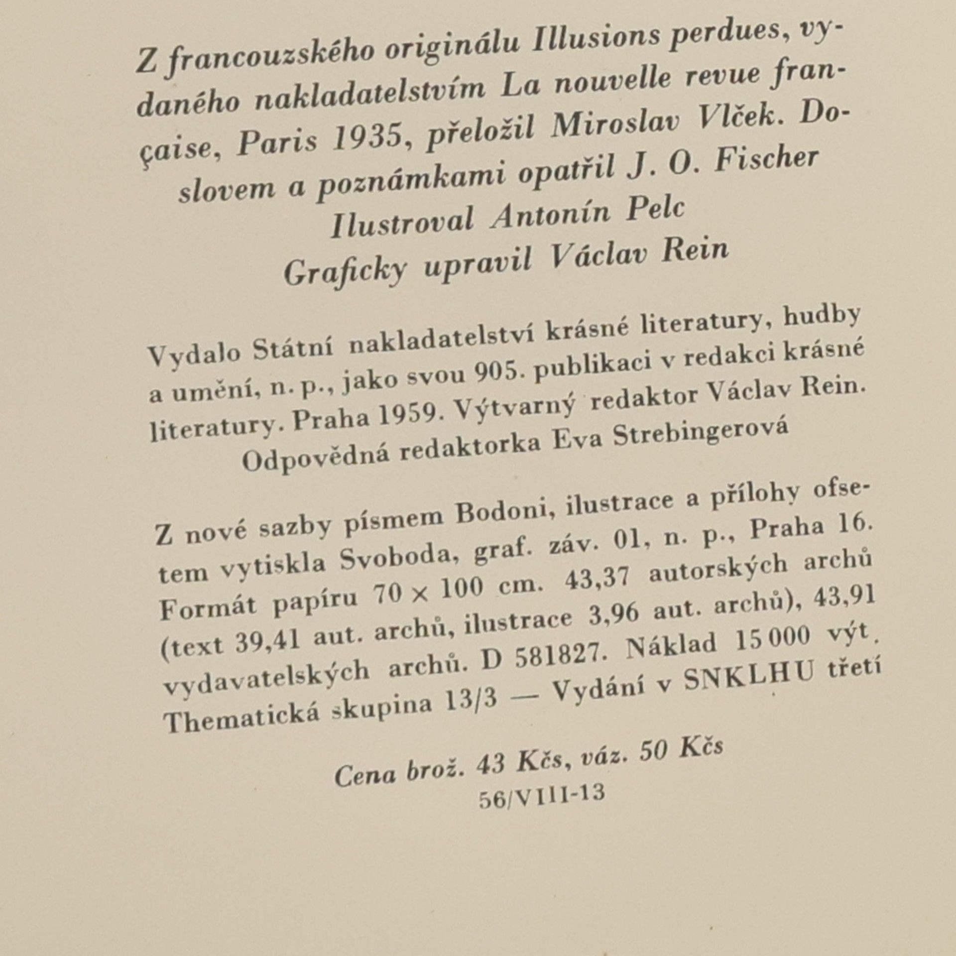 Honoré de Balzac Ztracené iluse
