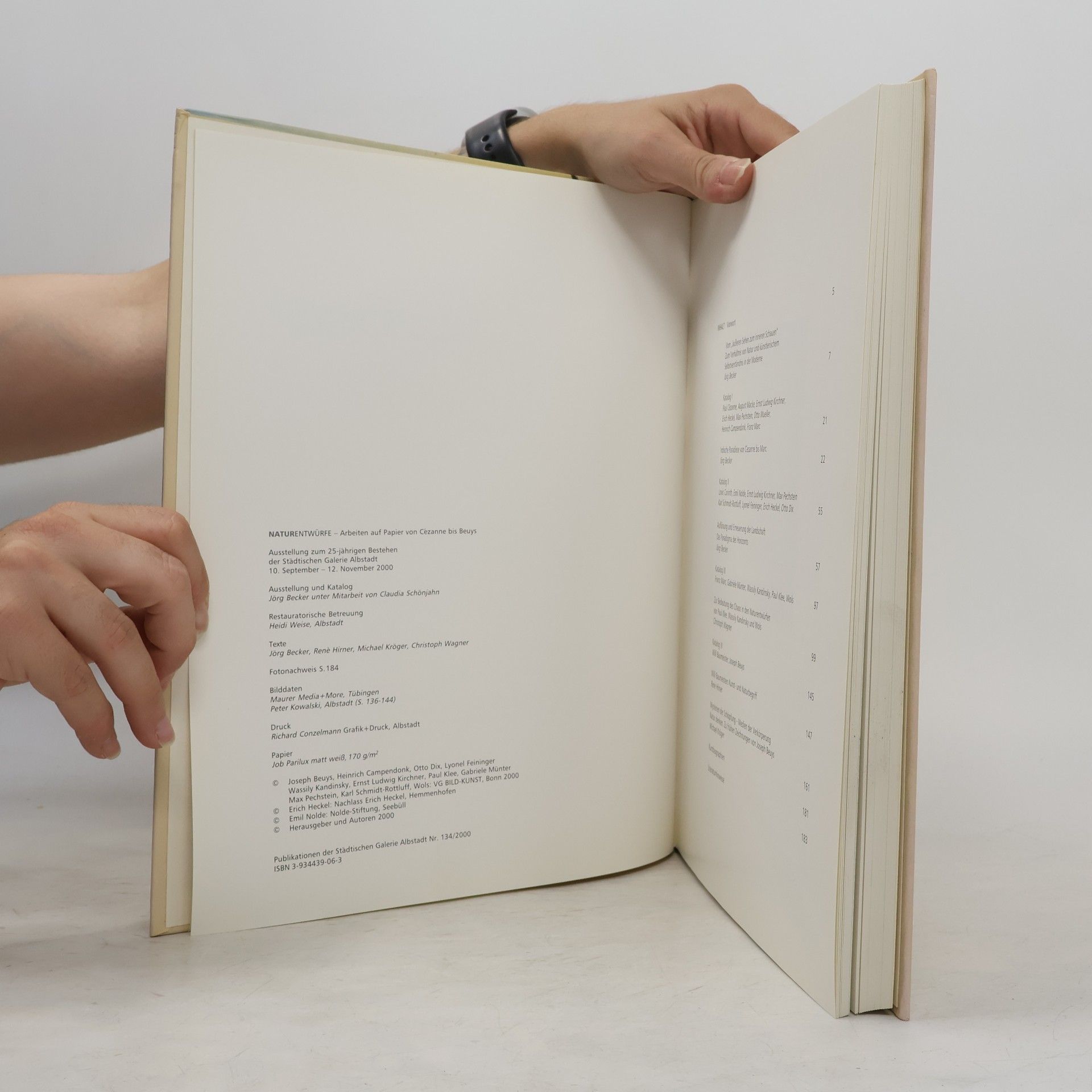 Jörg Becker Naturentwürfe. Arbeiten auf Papier von Cézanne bis Beuys.