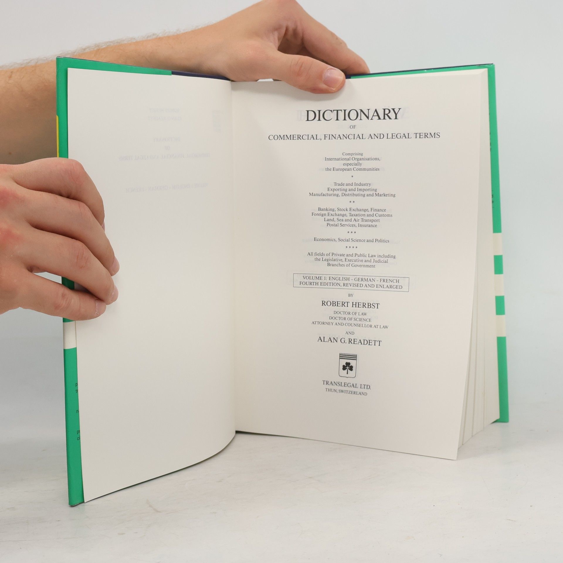 Robert Herbst Dictionary of Commercial, Financial and Legal Terms 1