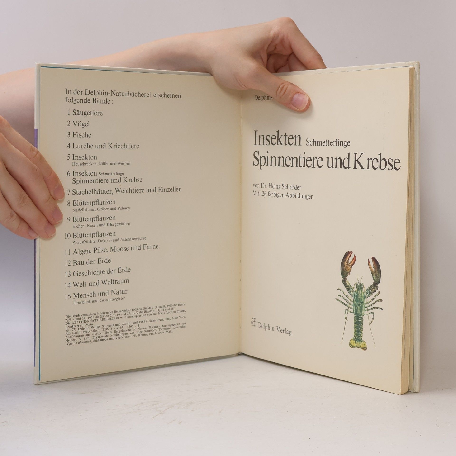 Heinz Schröder Insekten Schmeterlinge Spinnentiere und Krebse