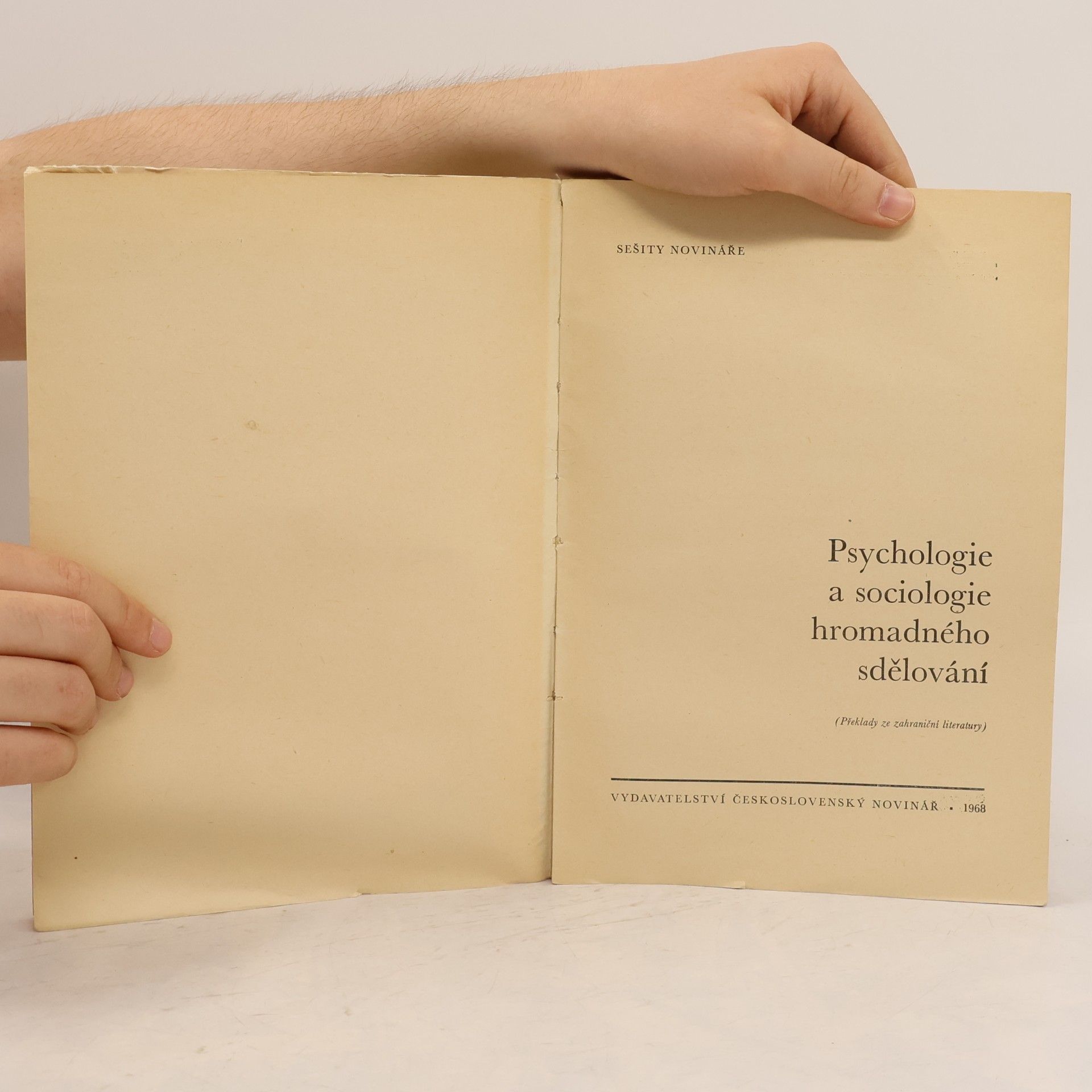 Kolektiv autorů Psychologie a sociologie hromadného sdělování