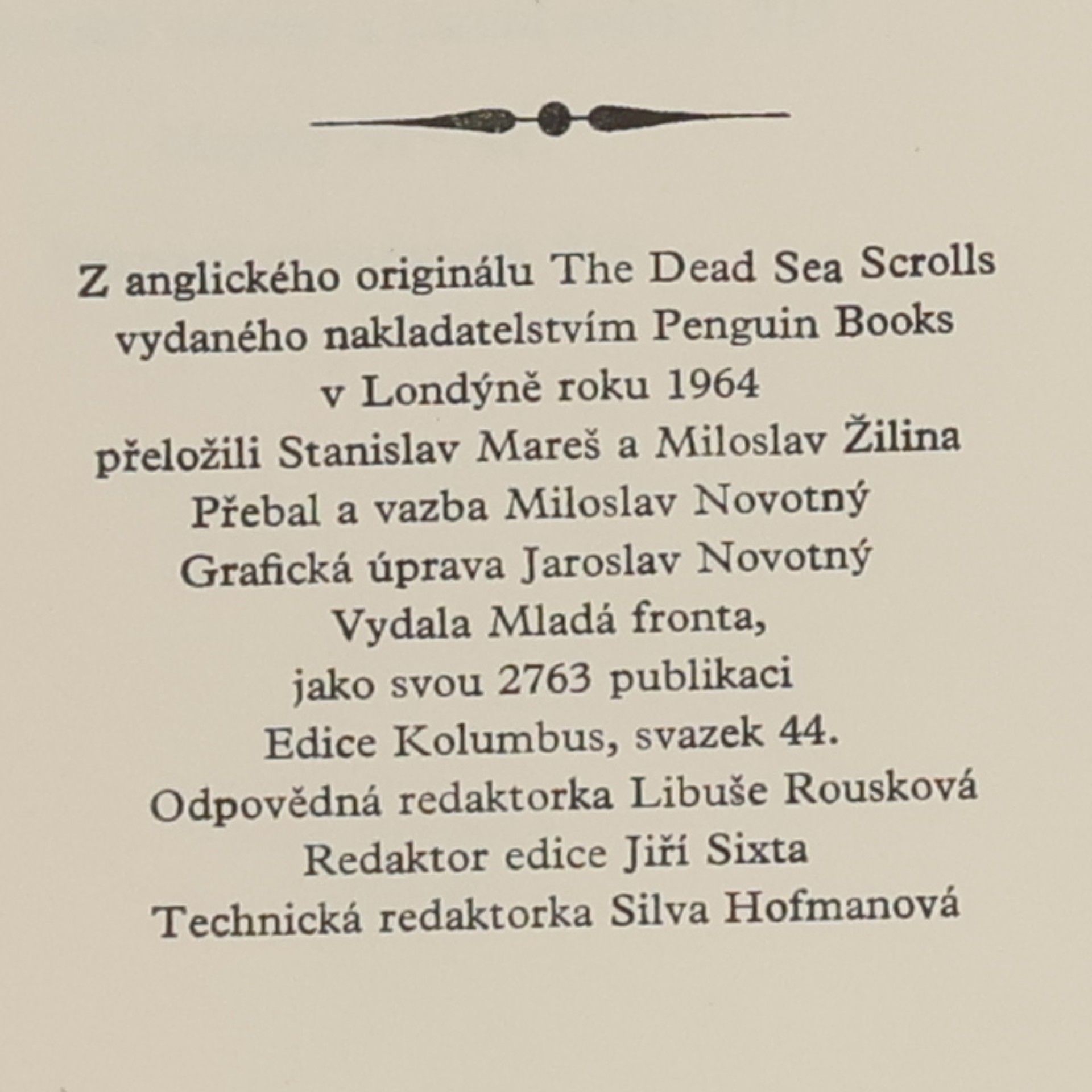 John Marco Allegro Rukopisy od Mrtvého moře