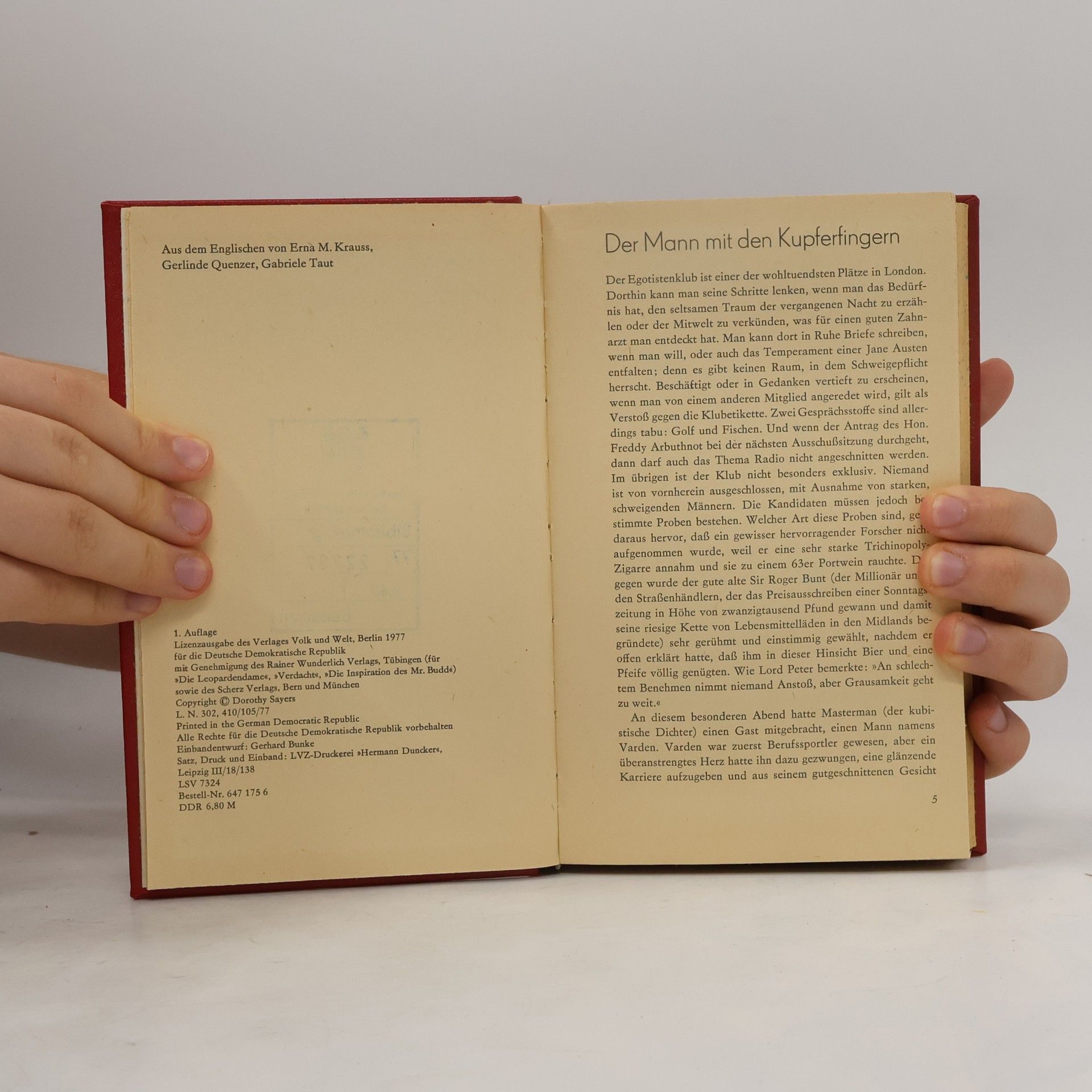 Dorothy Leigh Sayers Der Mann mit den Kupferfingern und andere Kriminalgeschichten