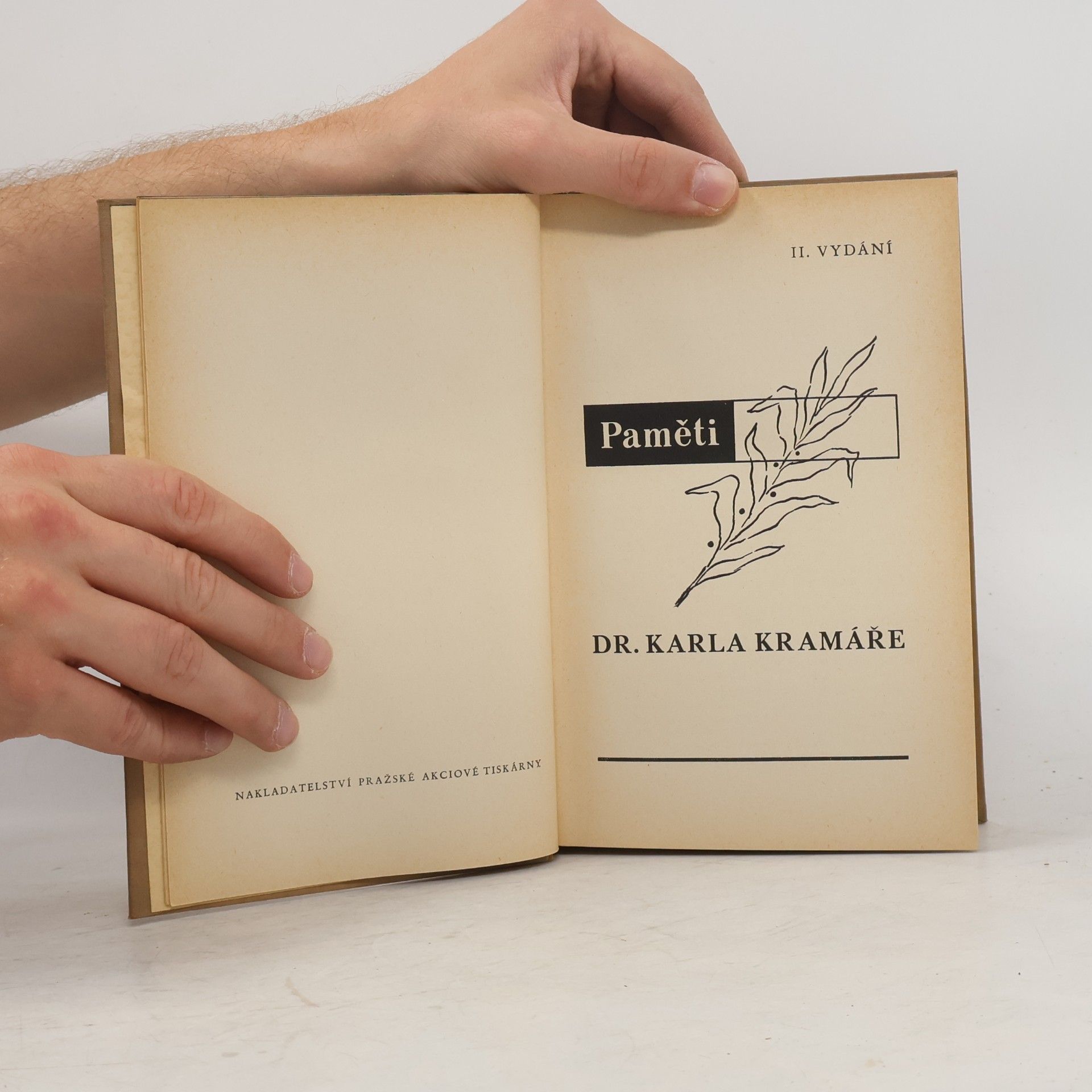 Karel Kramář Paměti Dr. Karla Kramáře