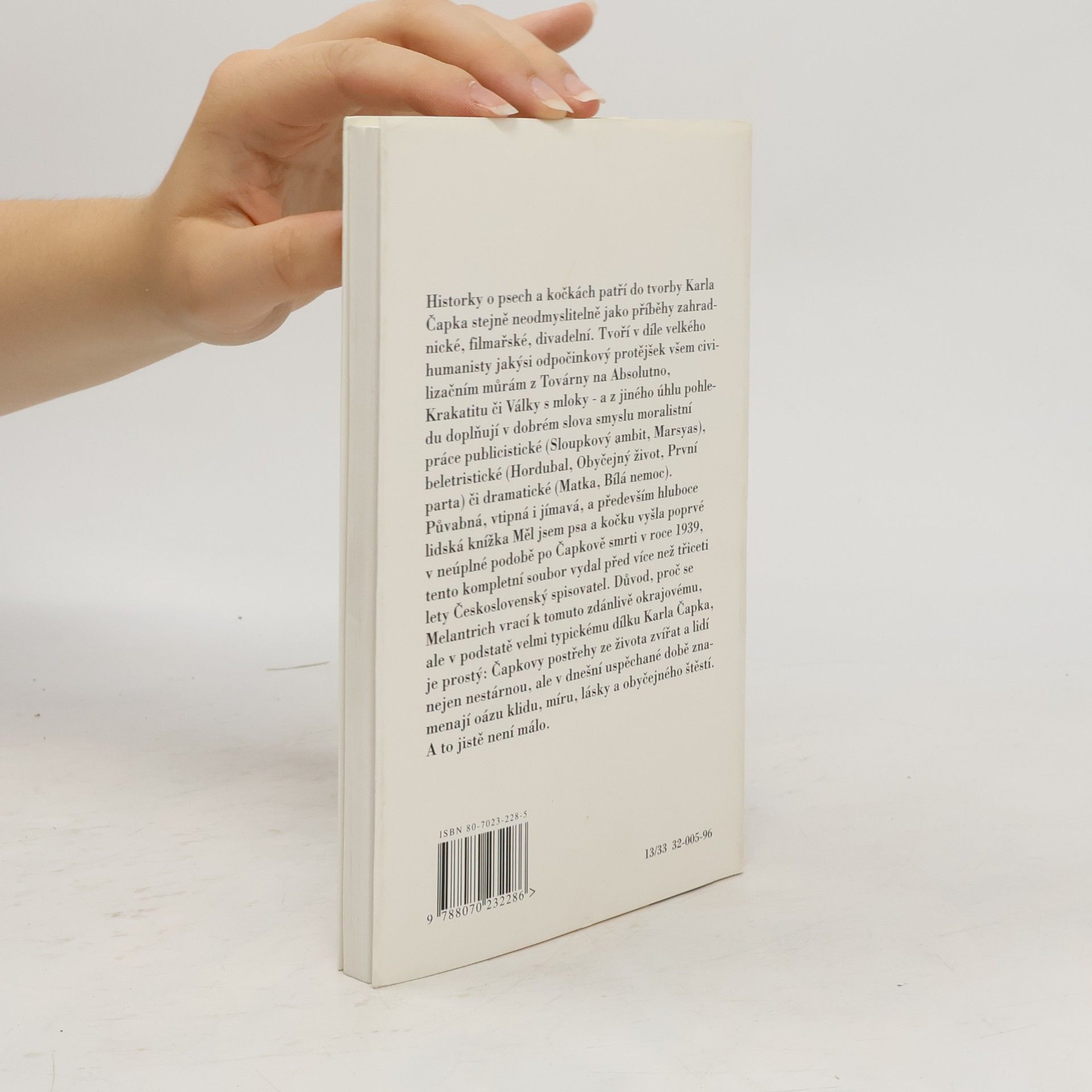 Karel Čapek Měl jsem psa a kočku