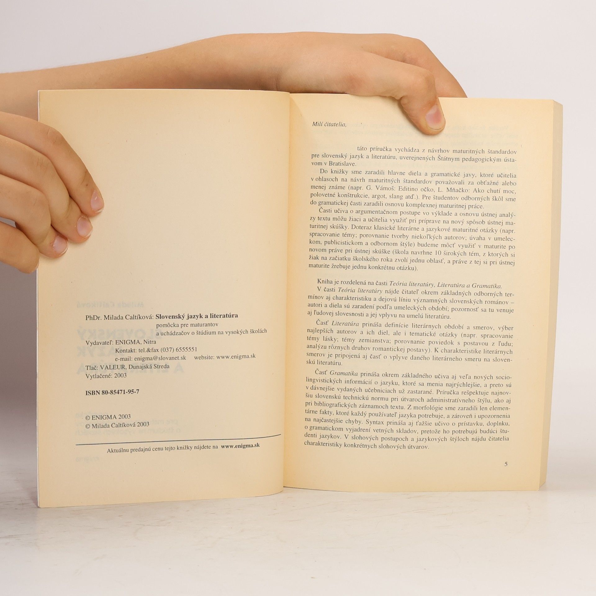 Milada Caltíková Slovenský jazyk a literatúra 1