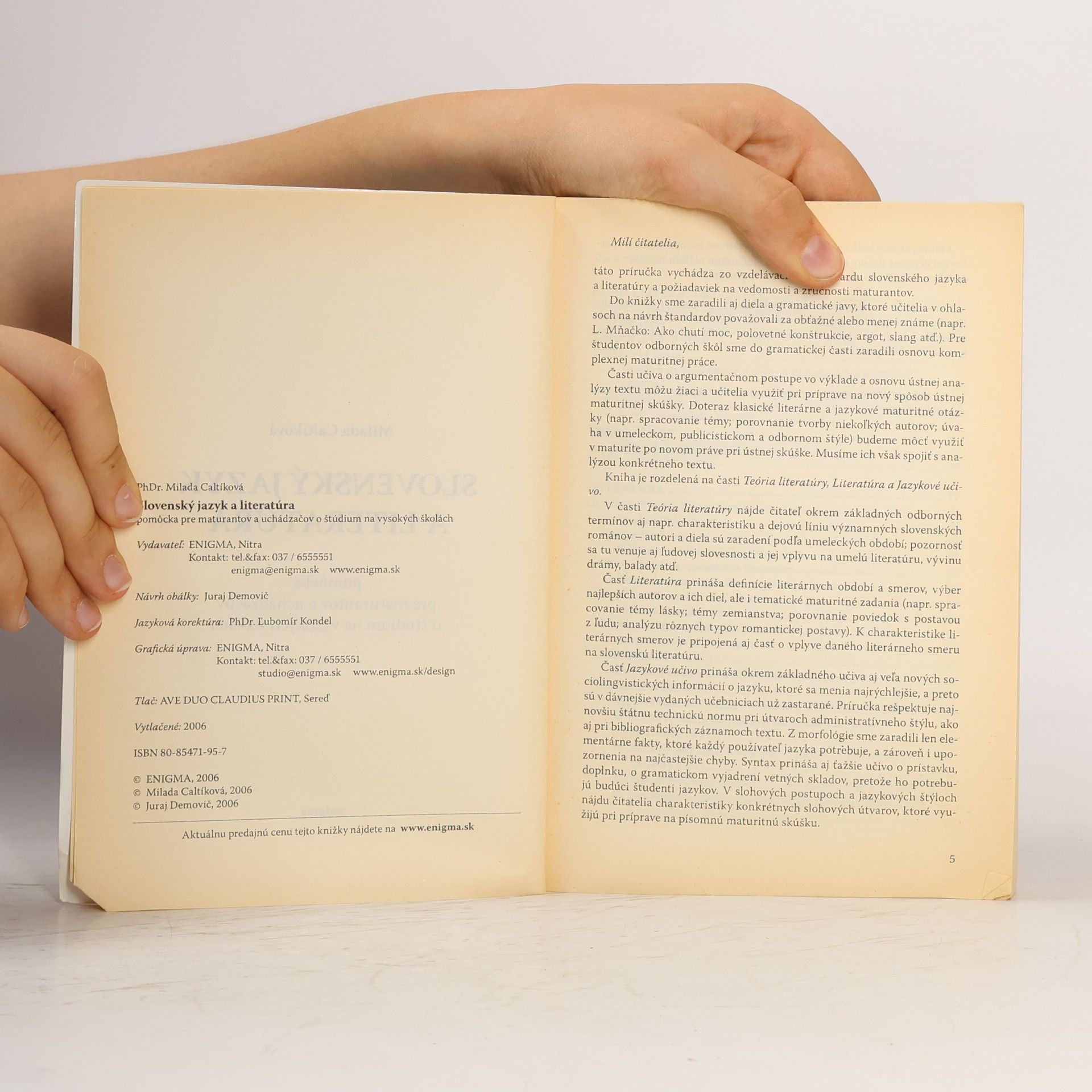 Milada Caltíková Slovenský jazyk a literatúra