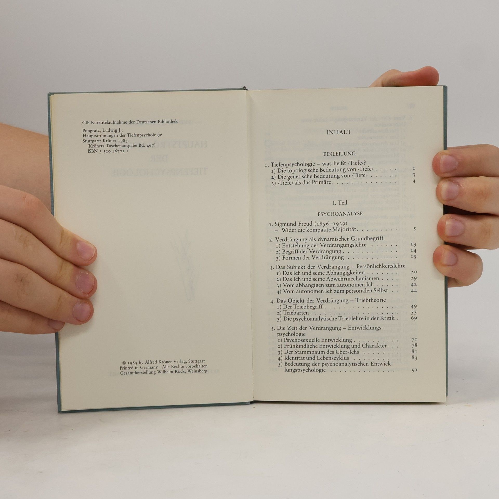 Ludwig J. Pongratz Hauptströmungen der Tiefenpsychologie