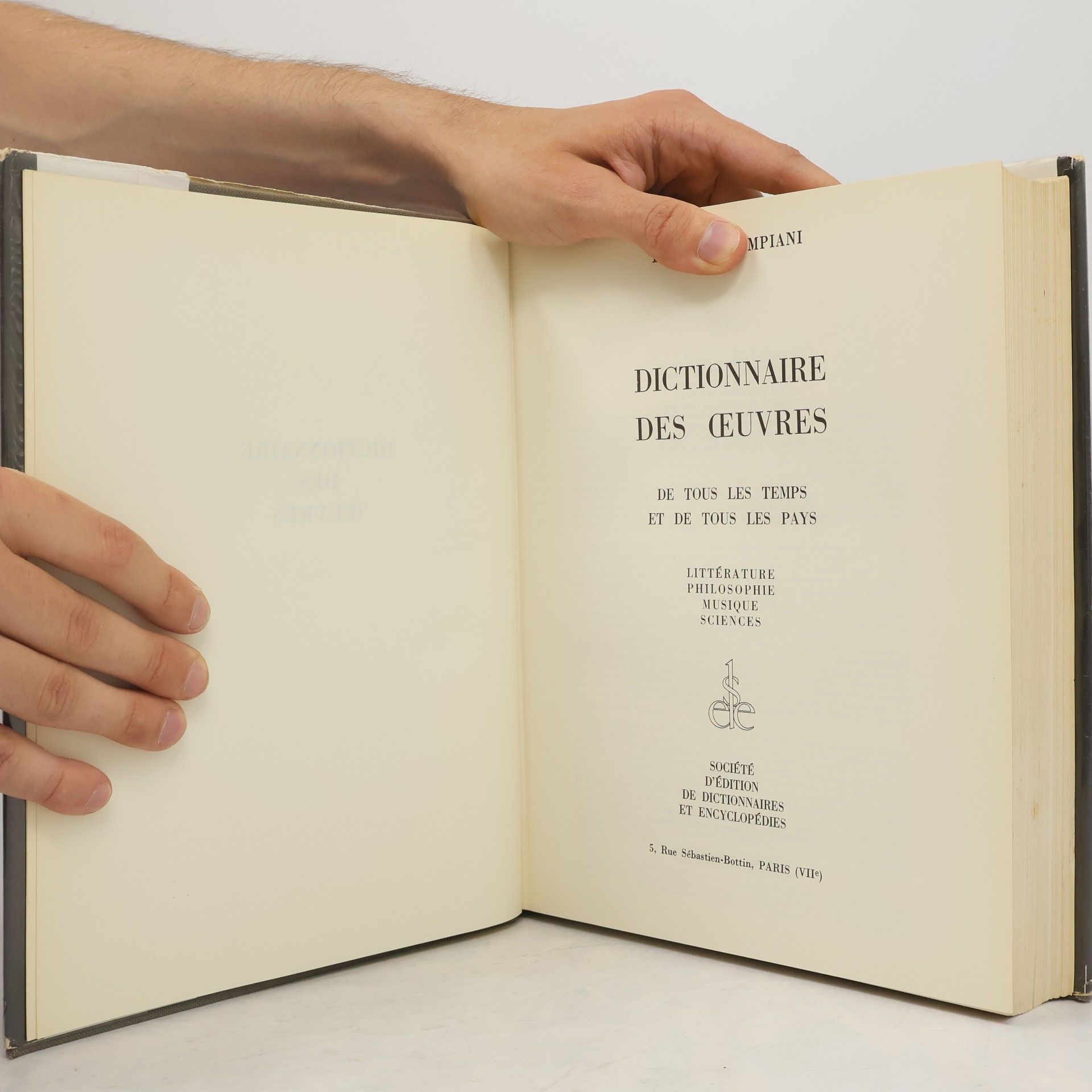 Collectif d'auteurs Dictionnaire des Oeuvres I.