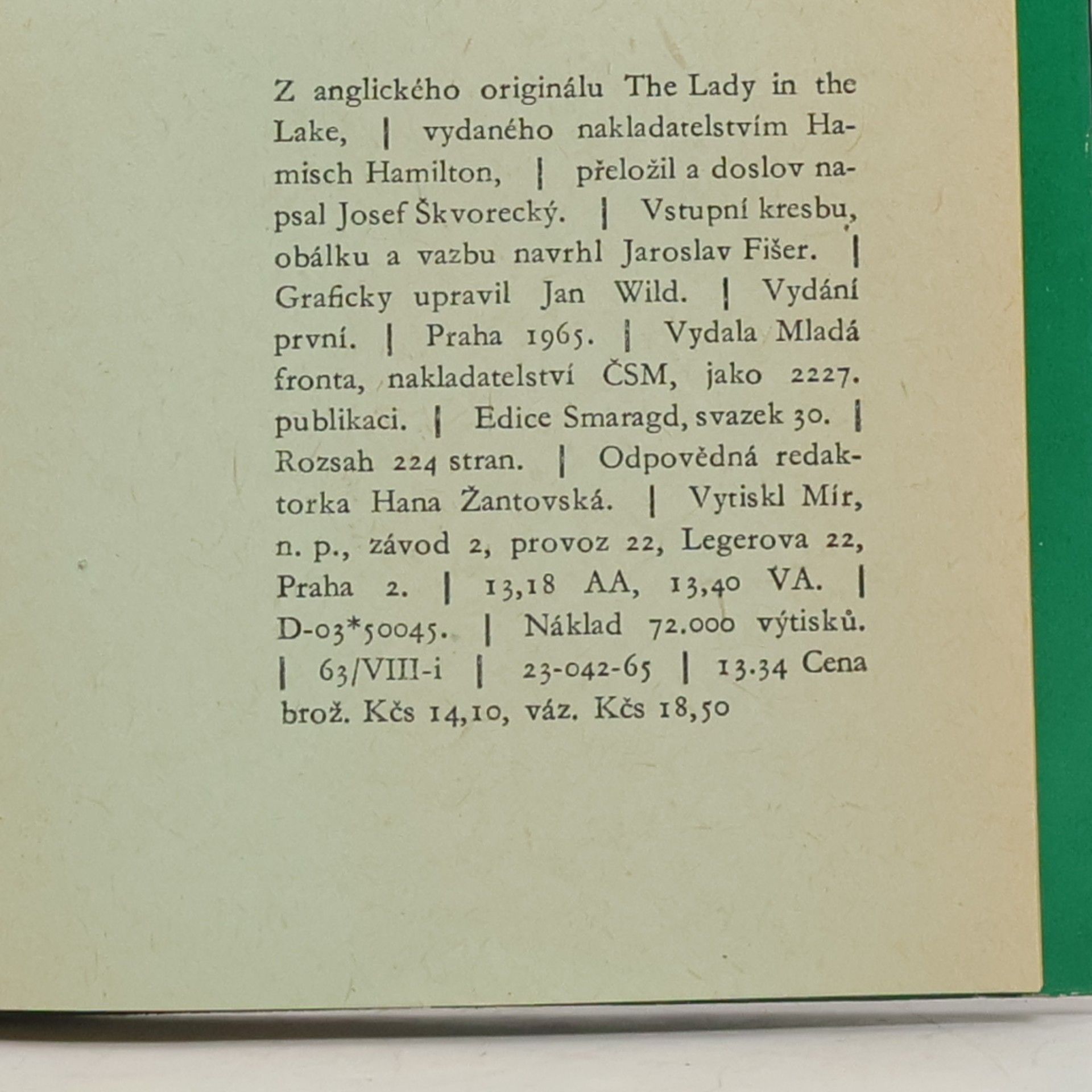 Raymond Chandler Dáma v jezeře