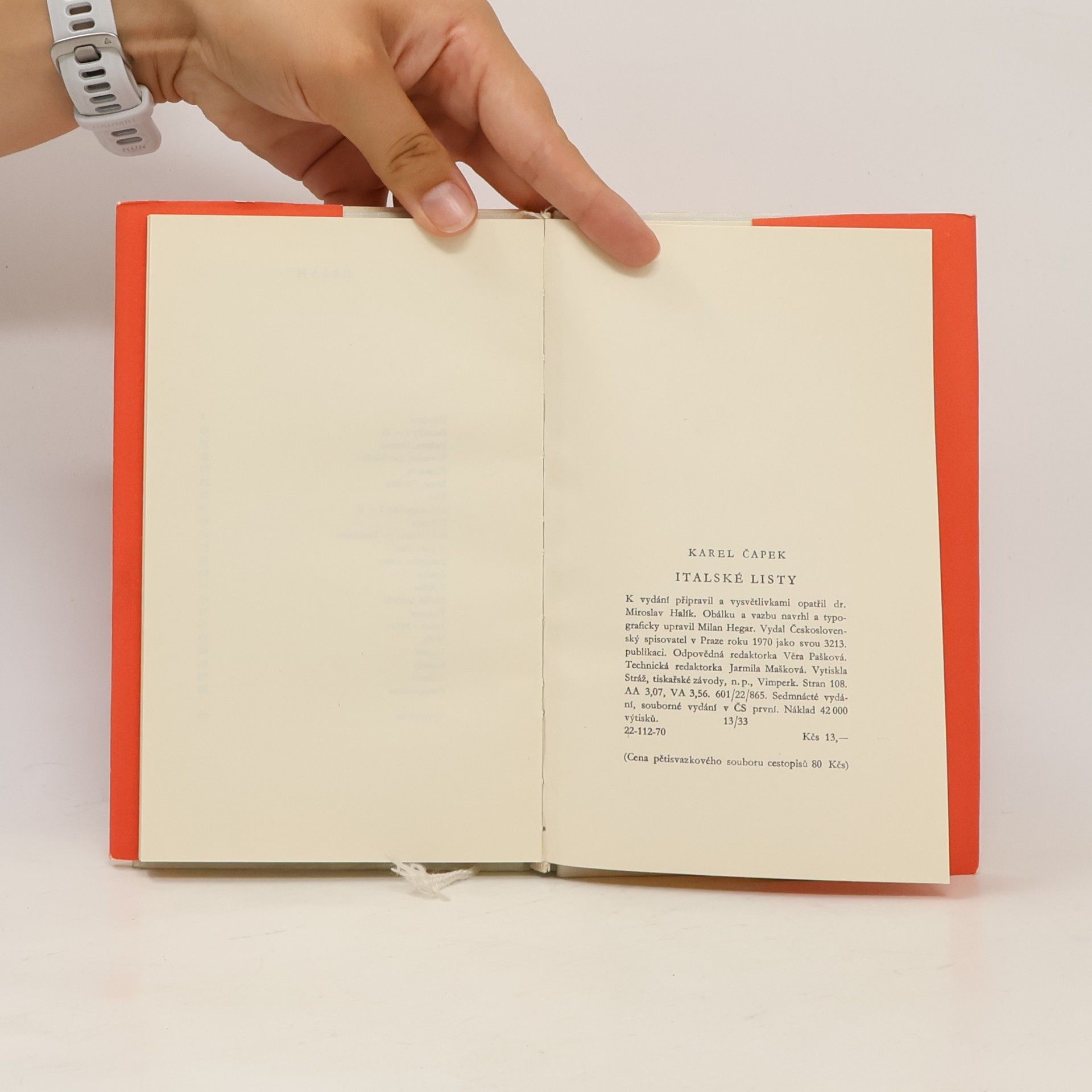 Karel Čapek Italské listy